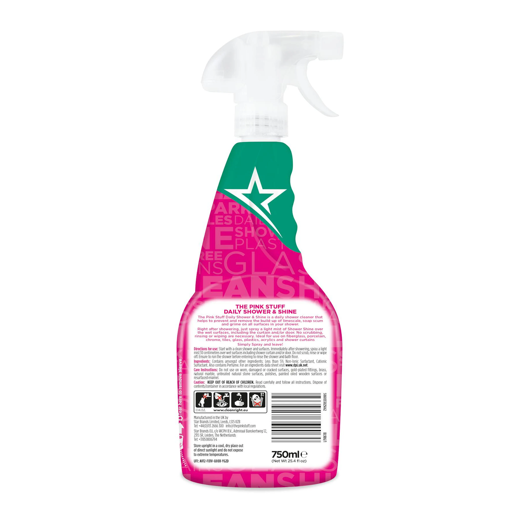 Limpador De Duche Em Spray The Pink Stuff 750Ml