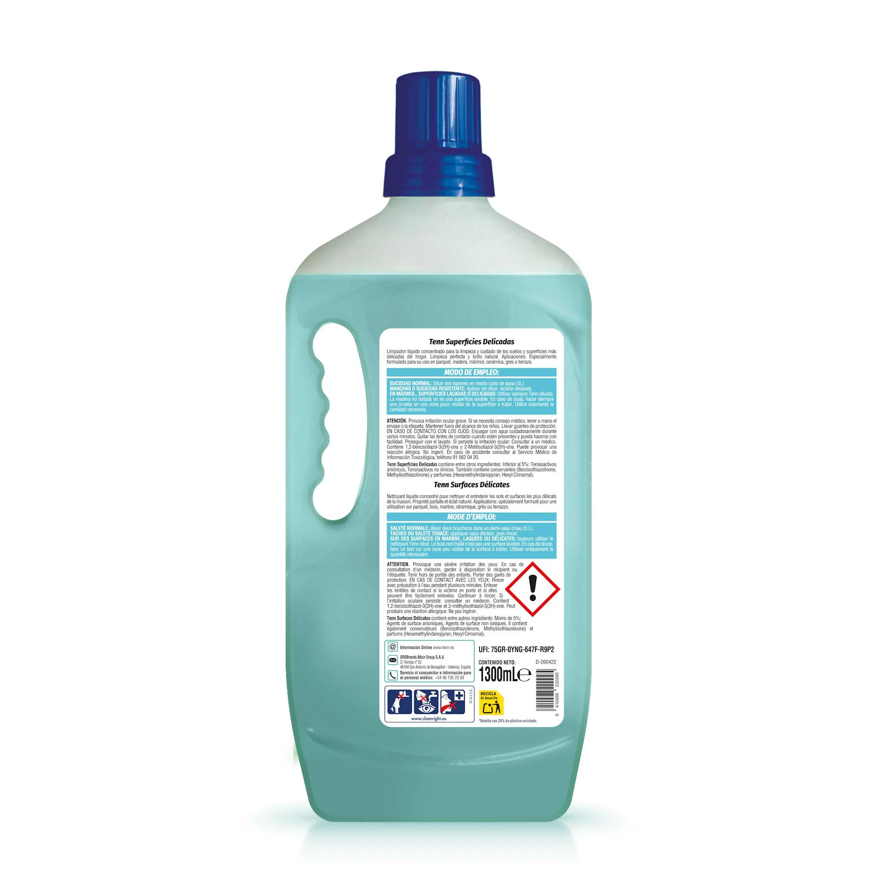 Limpa Superfícies Delicadas Bioálcool Tenn 1.3 Lt