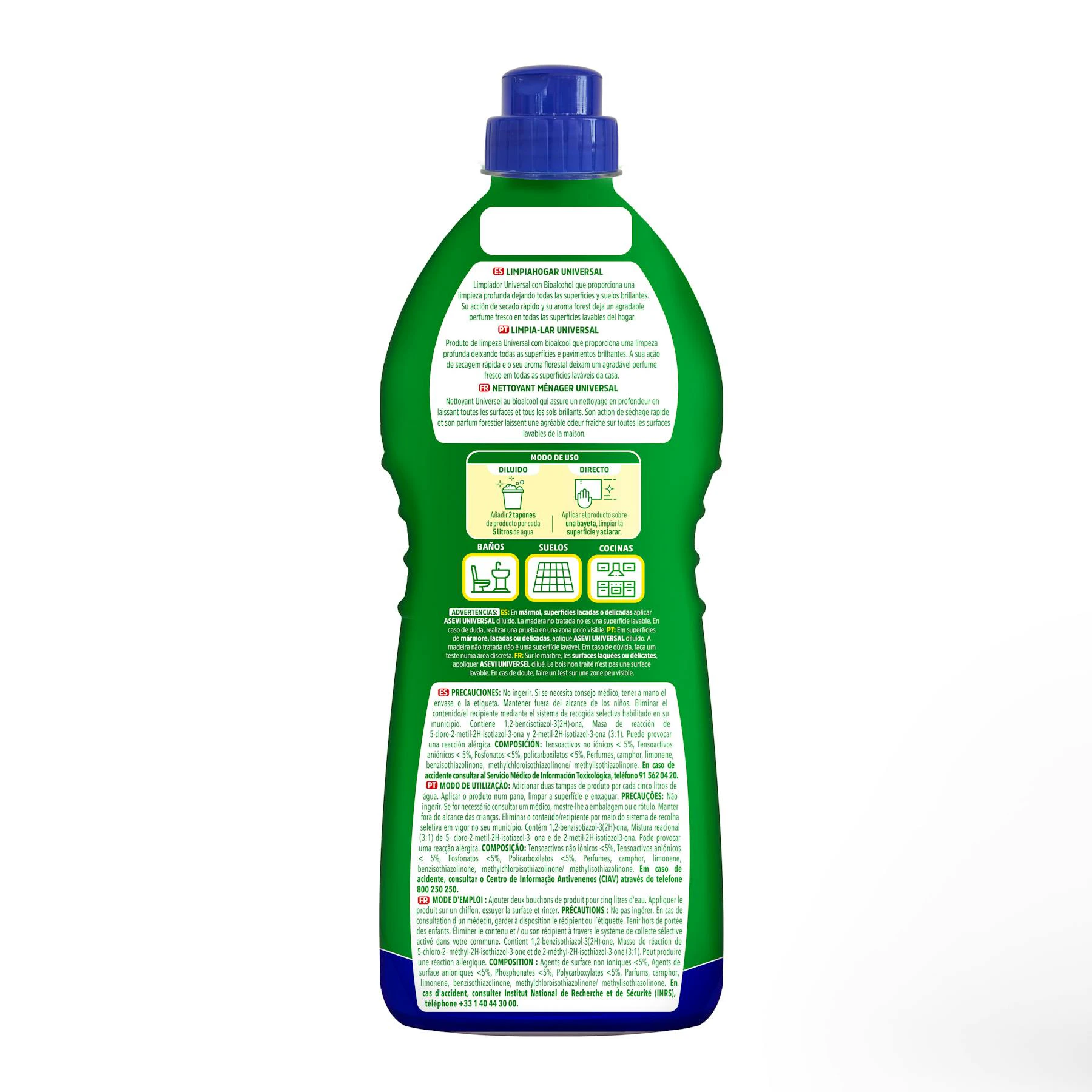 Limpiahogar Bioalcohol Universal Asevi 1100Ml