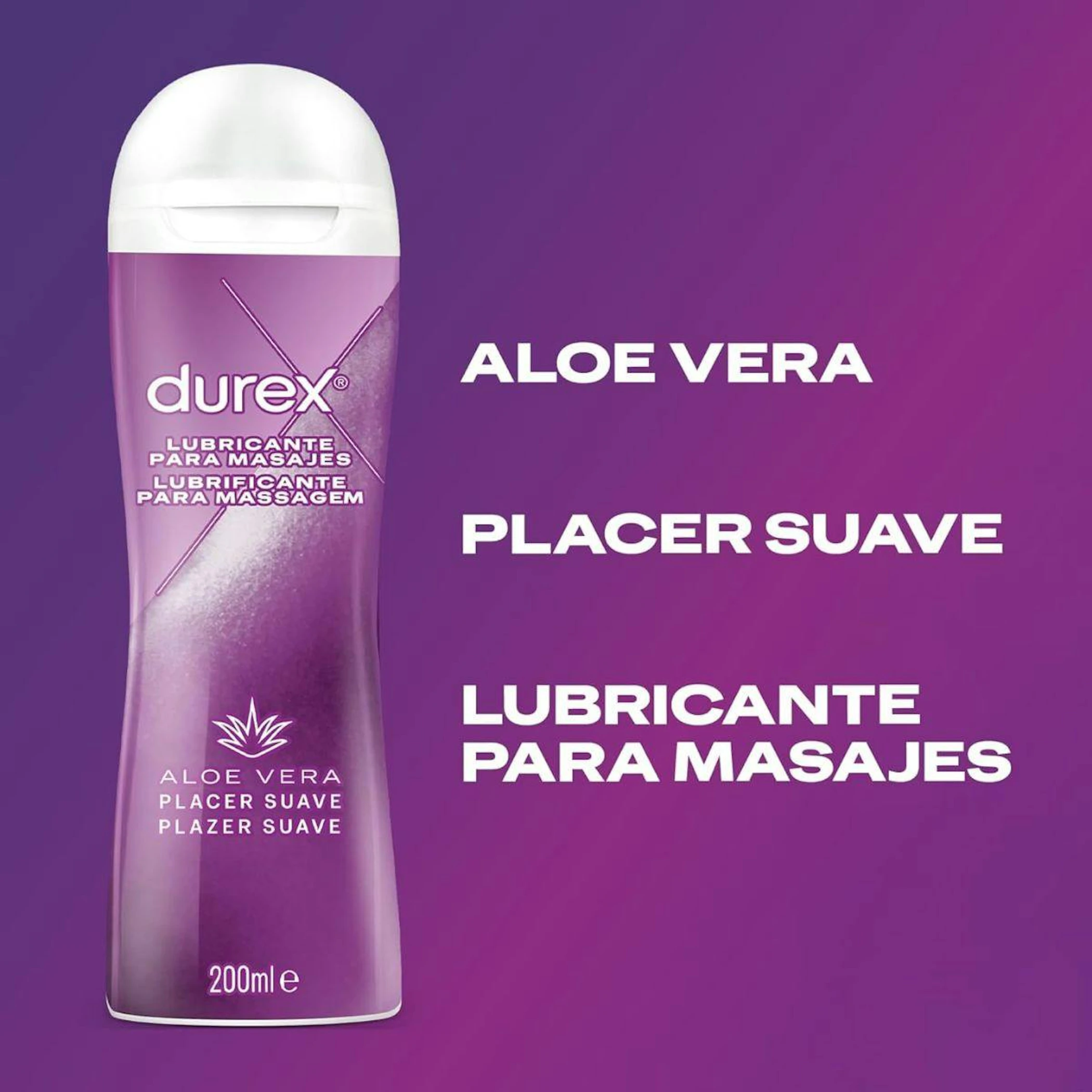 Lubricante Íntimo 2 En 1 Aloe Vera Durex 200Ml