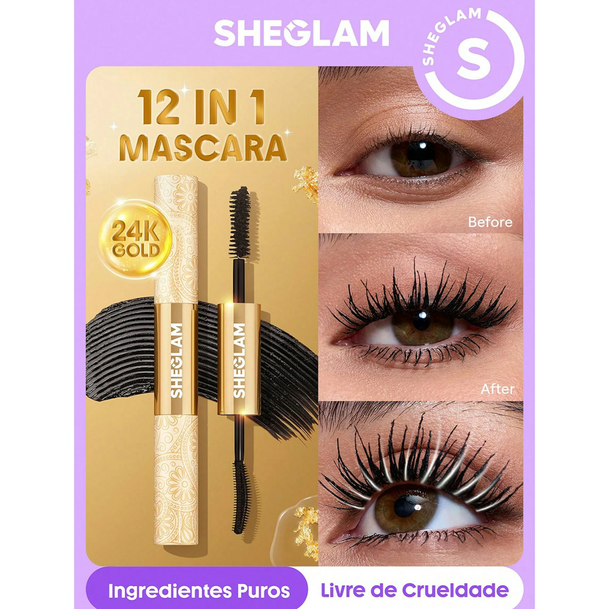 Máscara De Pestanas All In One 24K Sheglam