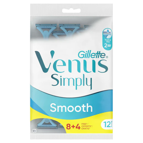 Maquinilla Desechable Simply Venus 8+4 Uds 12 ud