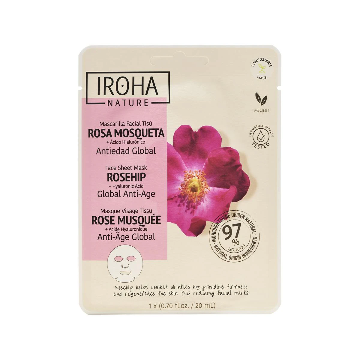 Mascarilla Antiedad Global Rosa Mosqueta Iroha Nature Mascarilla Antiedad Global Rosa Mosqueta Iroha Nature 0