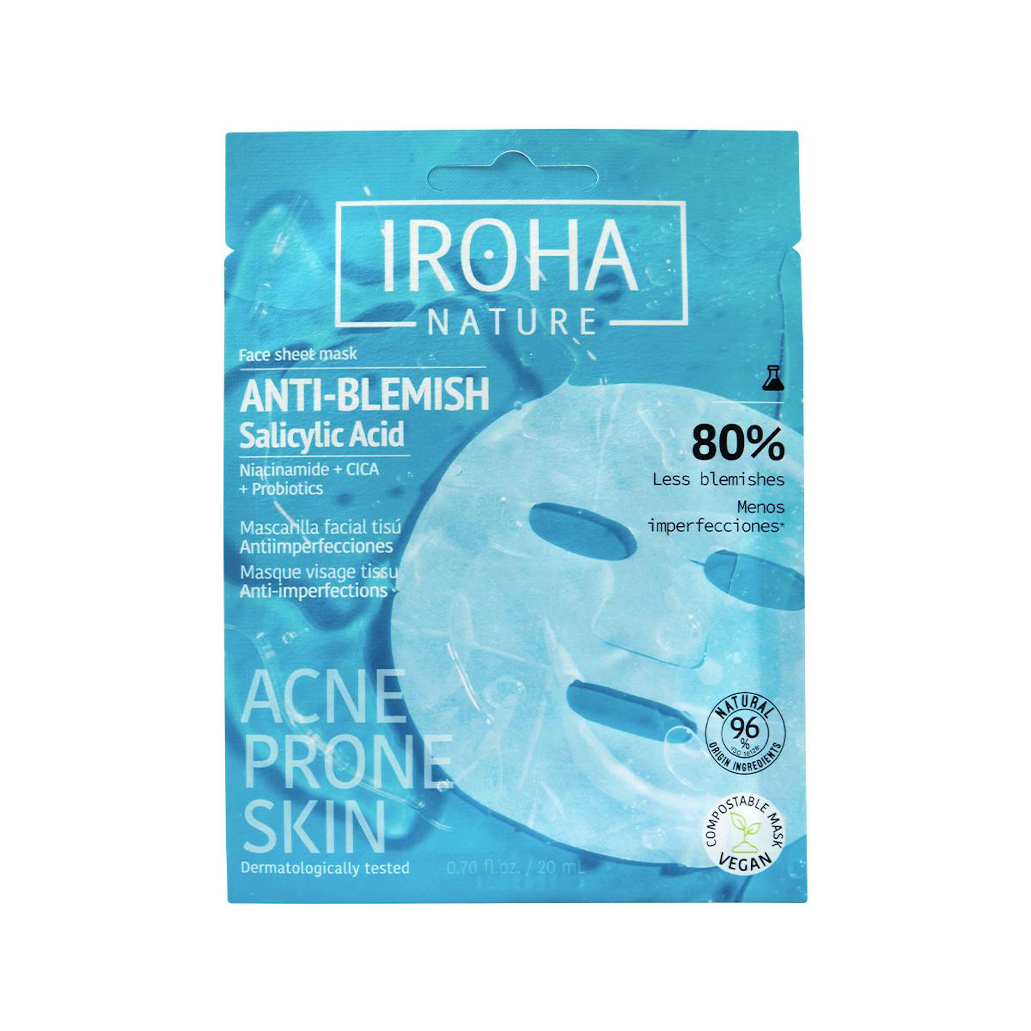 Mascarilla Facial Anti Imperfecciones Ácido Salicílico Iroha Nature