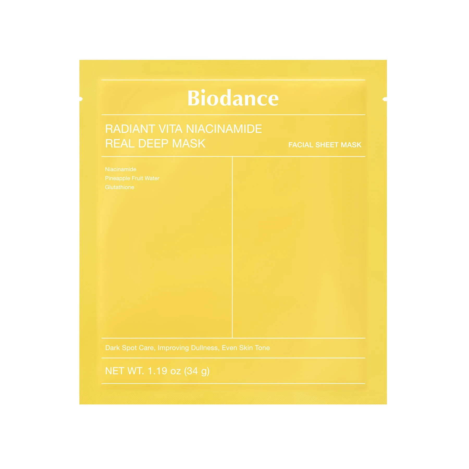Máscara Facial Radiant Vita Niacinamida Biodance