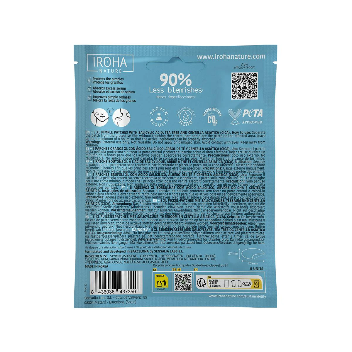 Parches Granos XL Iroha Nature 5 Uds