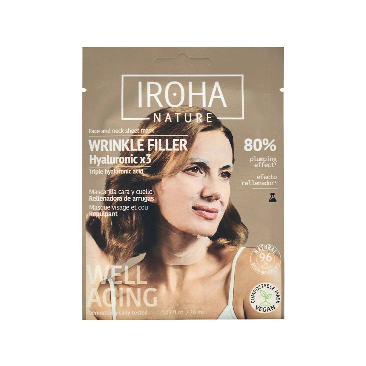 Mascarilla Facial Rellenadora Triple Ácido Hialurónico Iroha Nature Mascarilla Facial Rellenadora Triple Ácido Hialurónico Iroha Nature 0