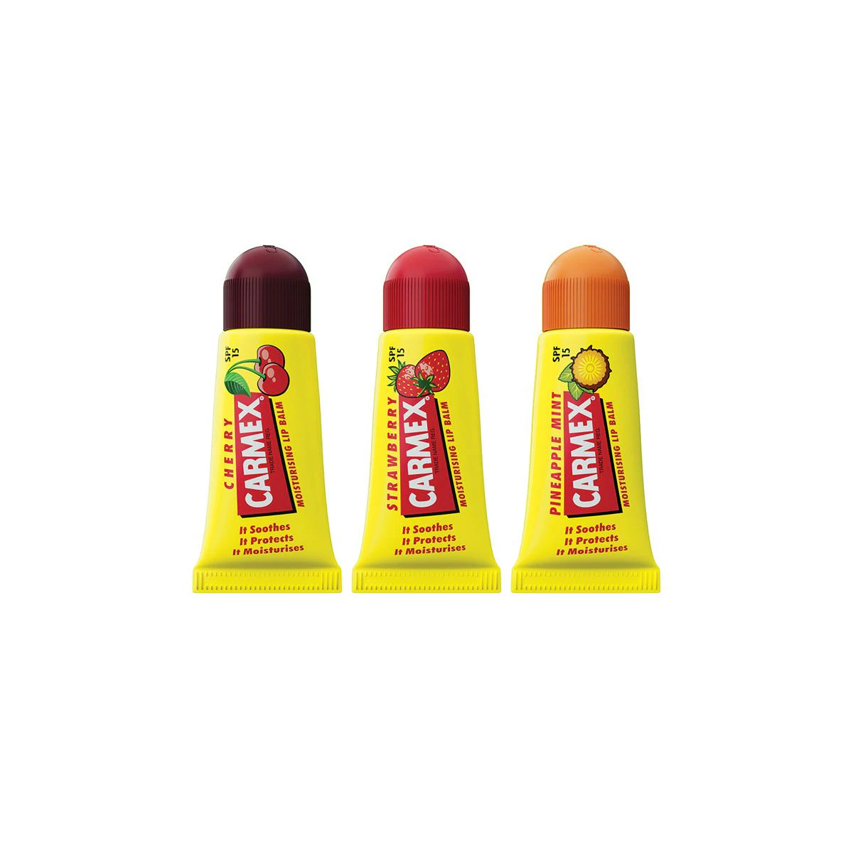 Mini Bálsamos Labiais Hidratantes SPF 15 Carmex Pack 3 unid.