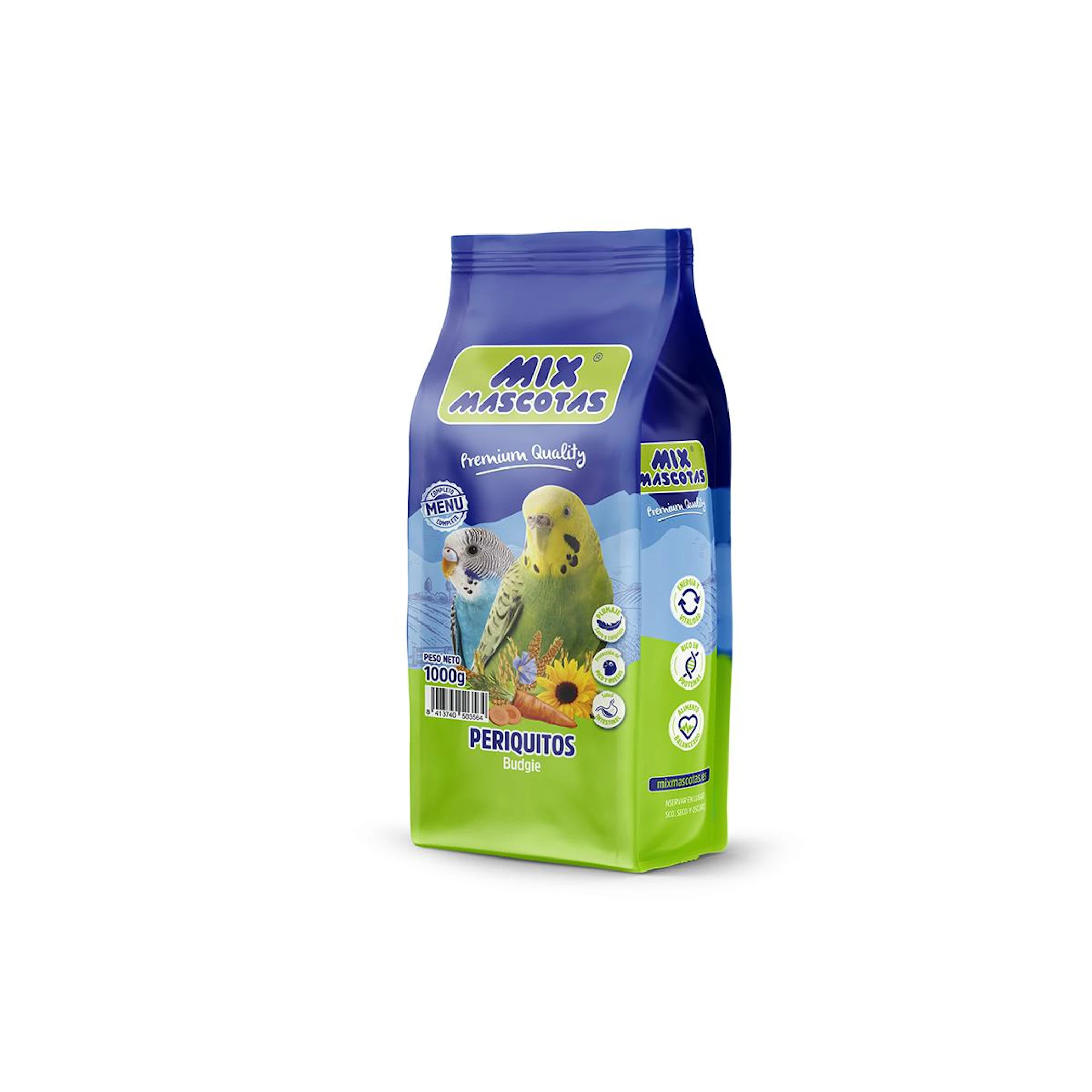 Alimento Periquitos Mix Mascotas 1Kg 0