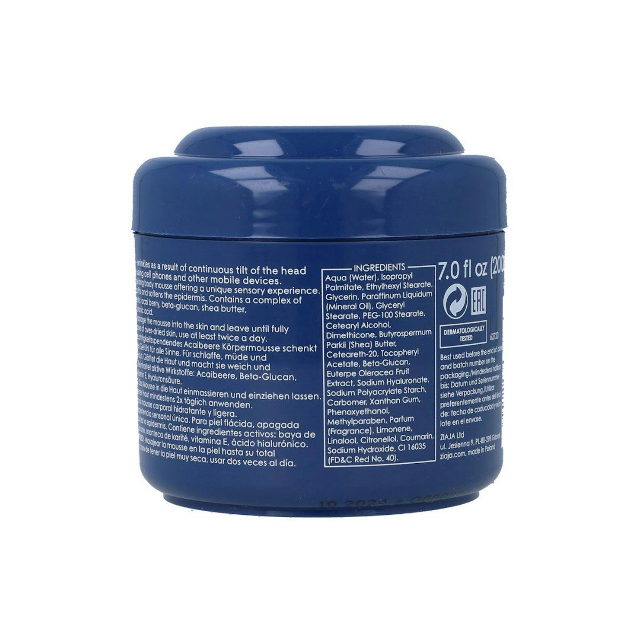 Mousse Corporal Hidratante Acai Berry Ziaja 200Ml
