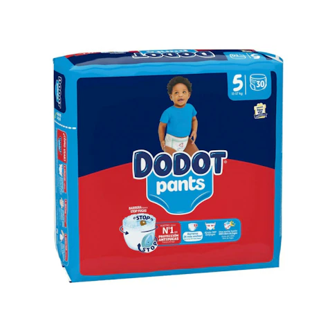 Dodot Pants Pañal-Braguita Talla 5 30 Pañales 12Kg-17Kg