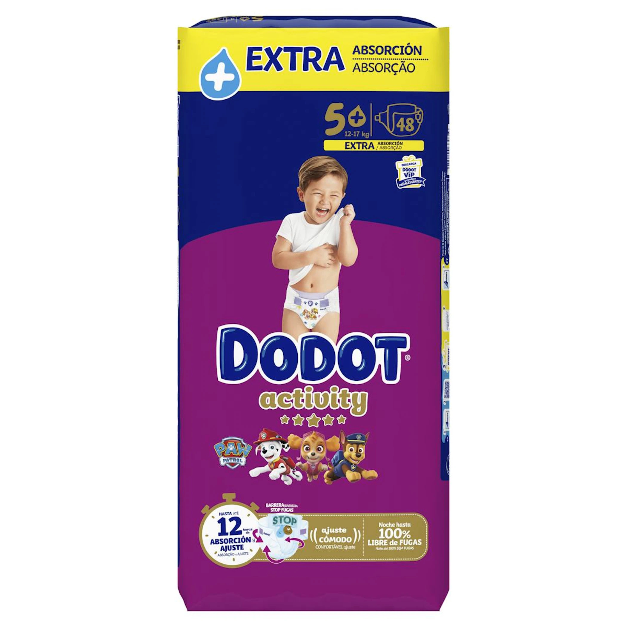 Pañales Activity Talla 5+ (12-17 Kg) Dodot 48 Uds 0