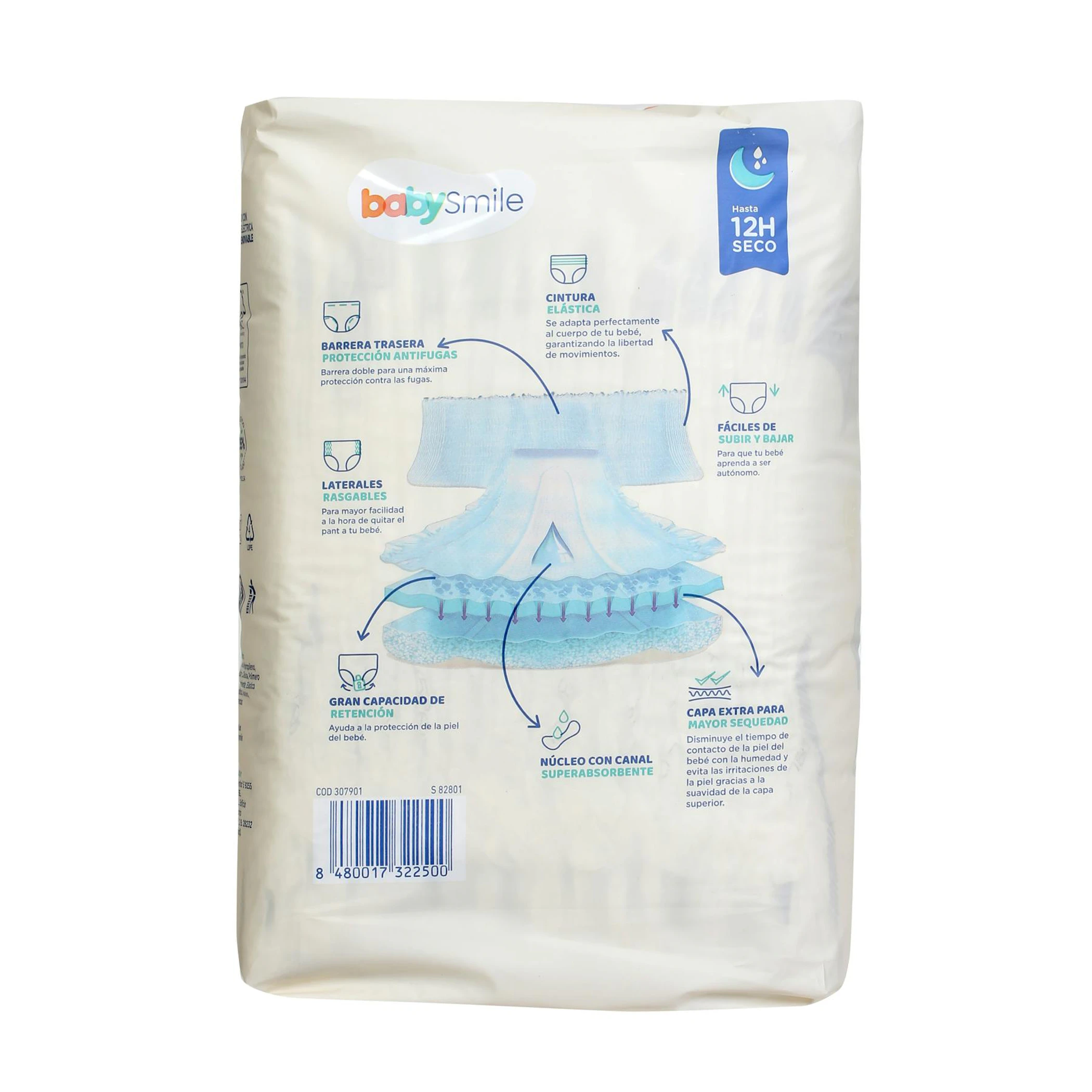 Pañales Pants Talla L (13-20 Kg) BabySmile 20 Uds