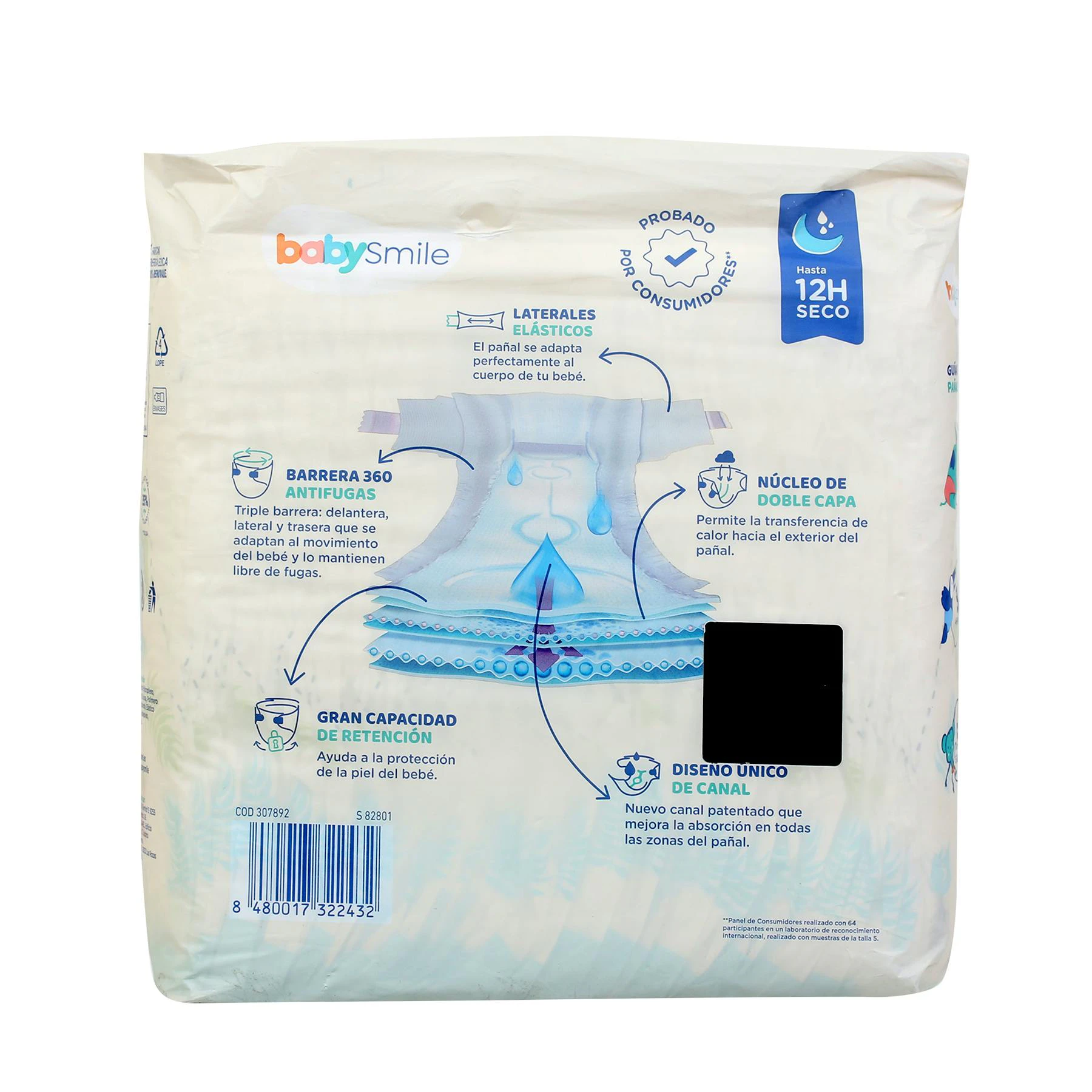 Fraldas Tamanho 6 (17-28 Kg) BabySmile 30 Unid.