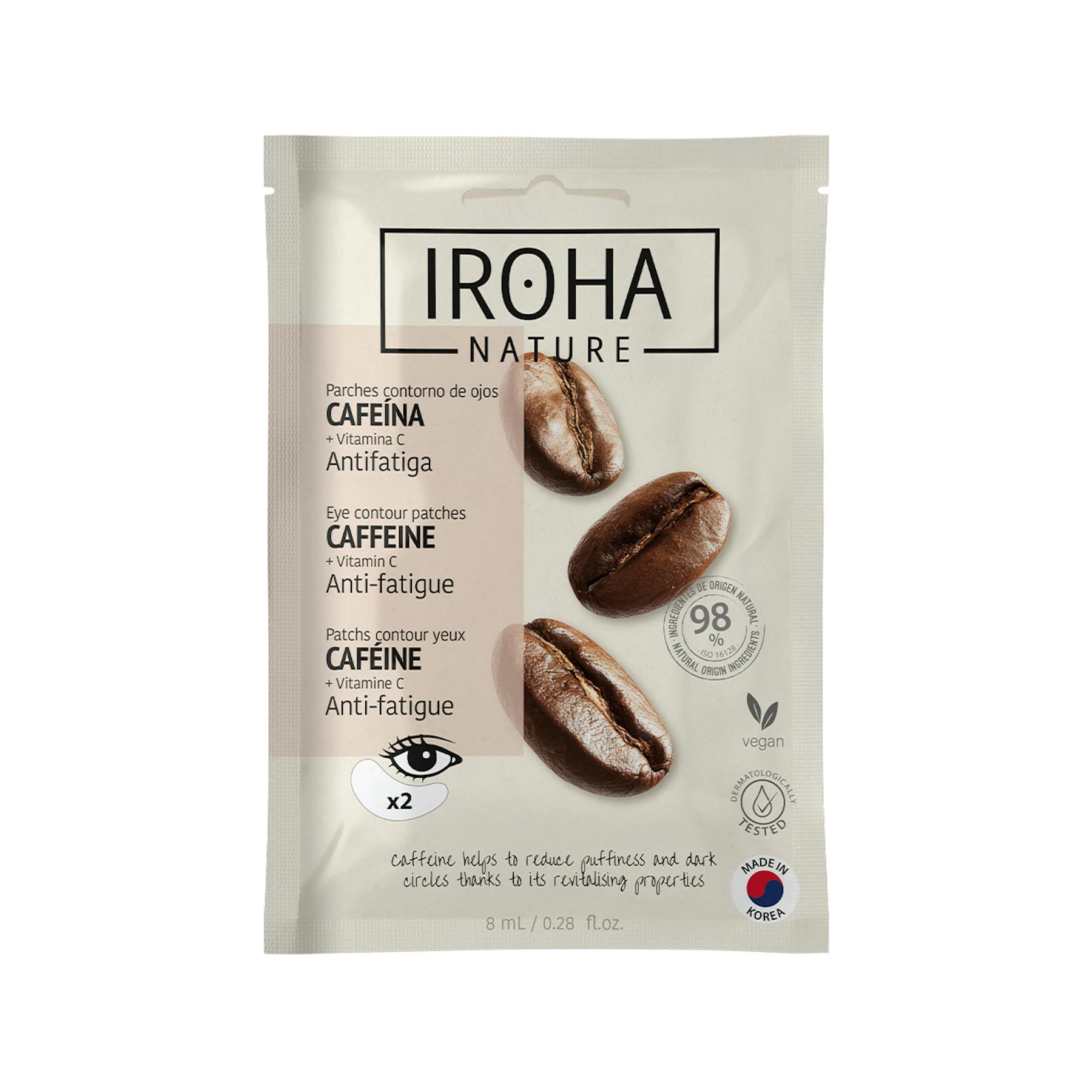Parches Contorno De Ojos Cafeína Iroha Nature Parches Contorno De Ojos Cafeína Iroha Nature 0