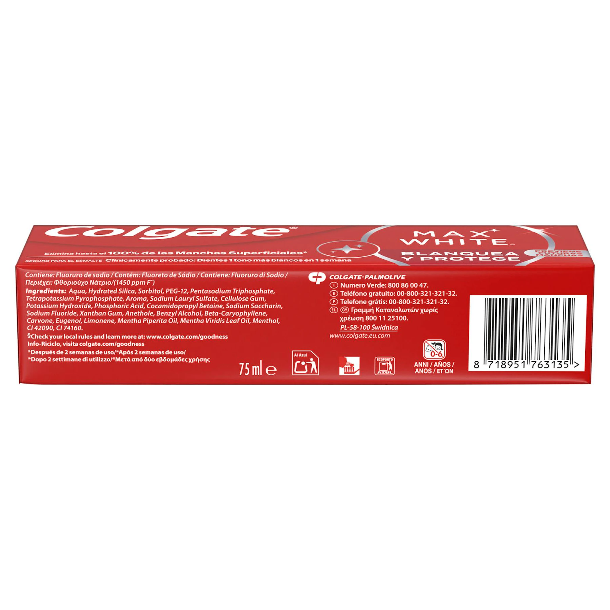 Pasta De Dientes Blanqueadora Colgate Max White One 75Ml