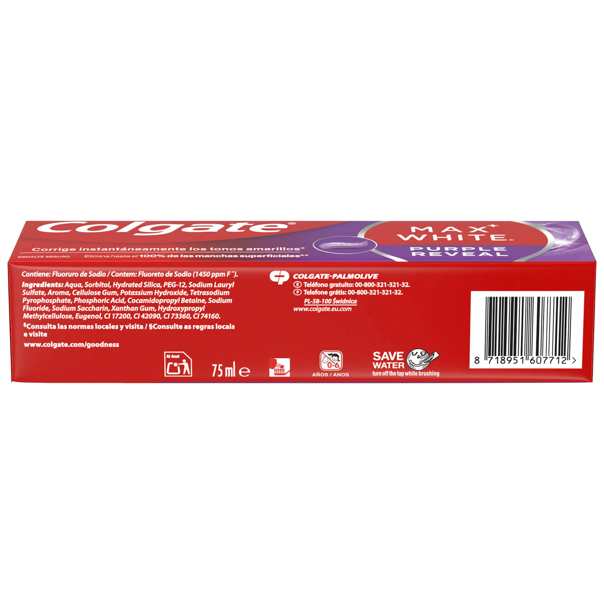 Pasta De Dientes Max White Purple Reveal Colgate 75Ml