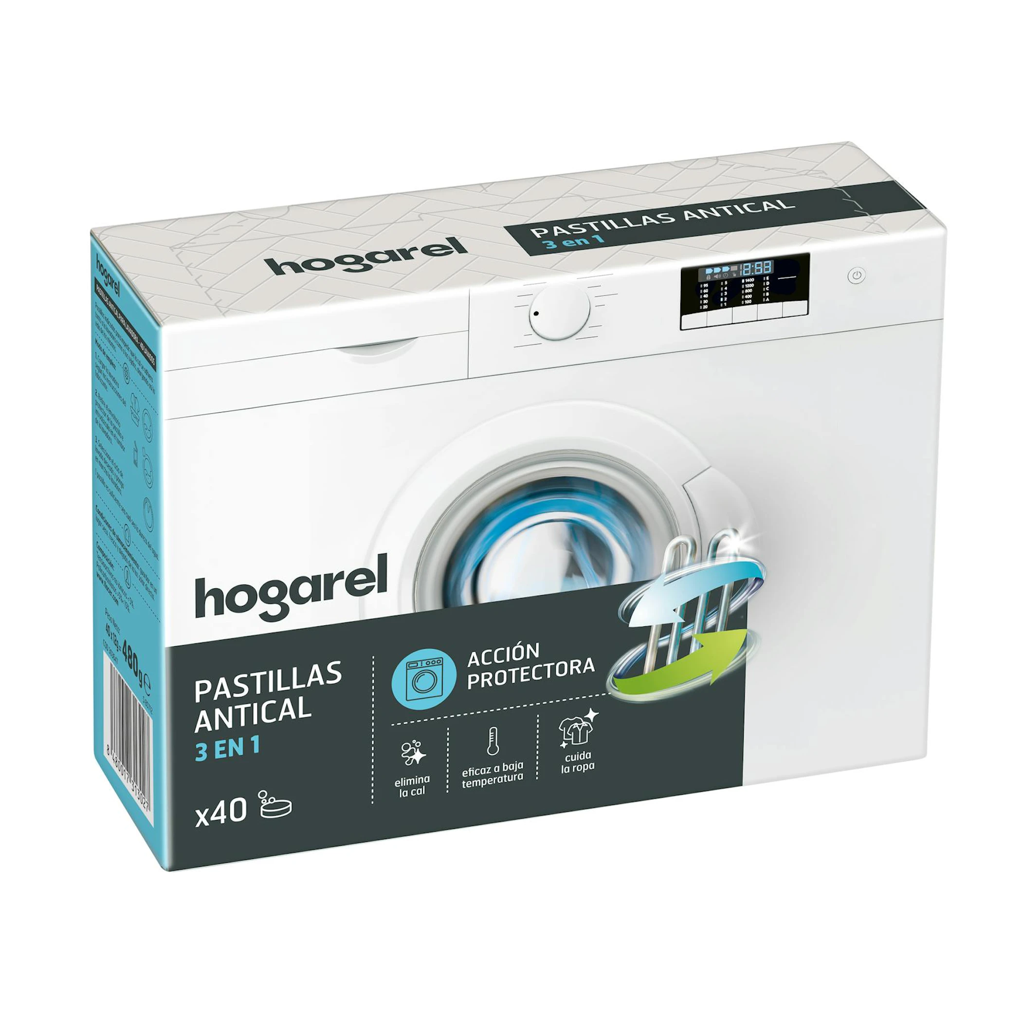 Pastillas Antical Lavadora Hogarel 40 Uds
