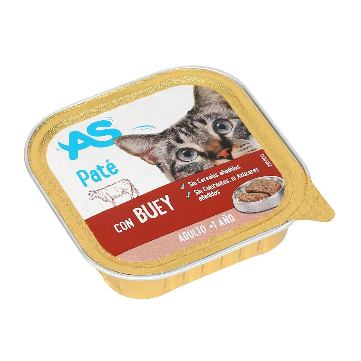 Comida Húmeda Gatos Paté Buey AS 100Gr