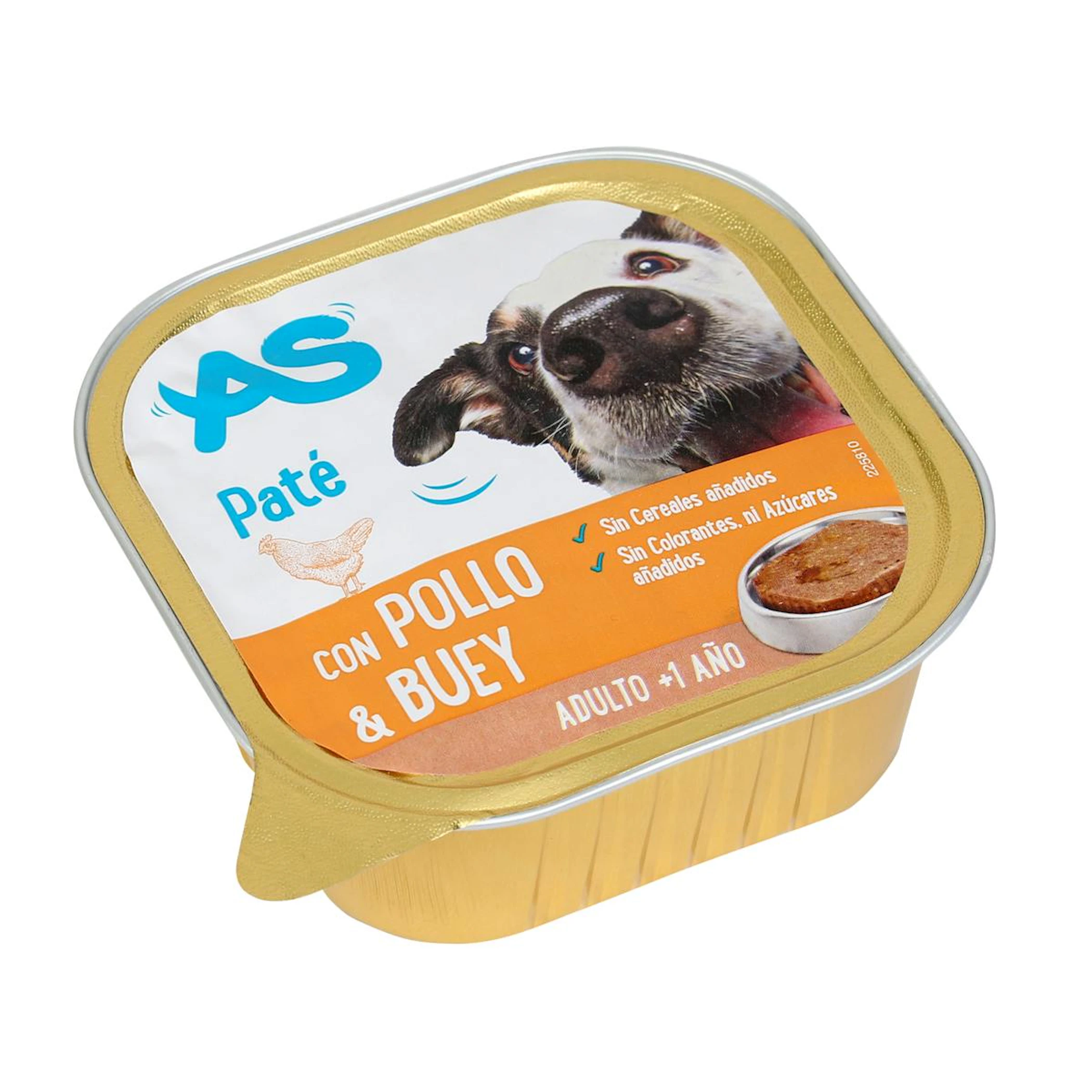 Comida Húmeda Perros Paté Pollo Y Buey AS 300Gr
