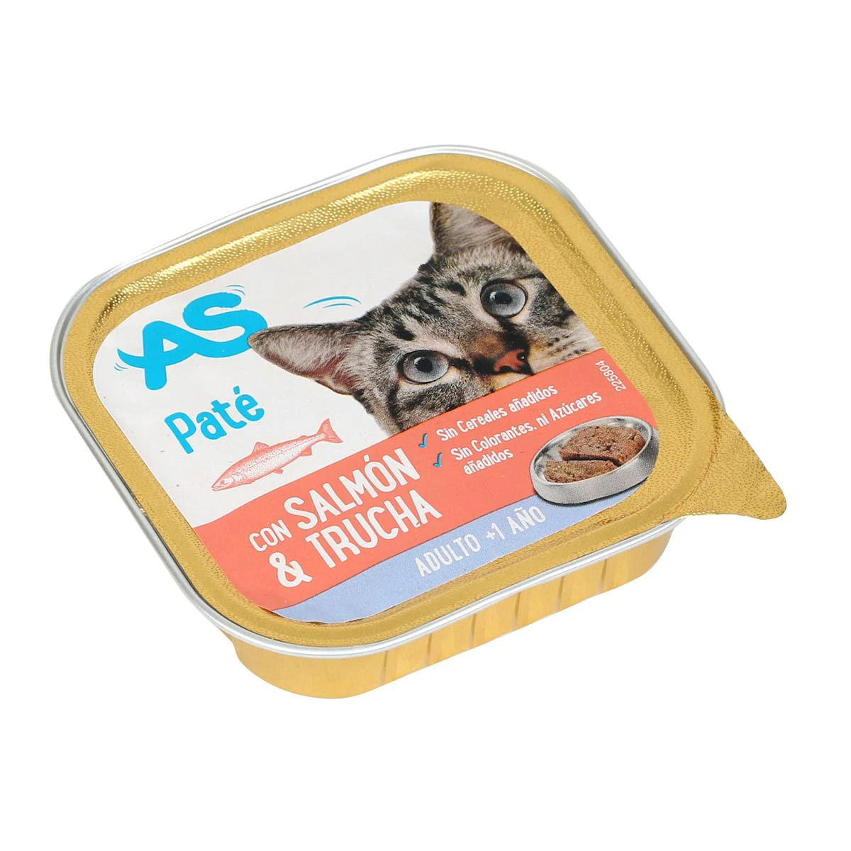 Comida Húmeda Gatos Paté Salmón Y Trucha AS 100Gr