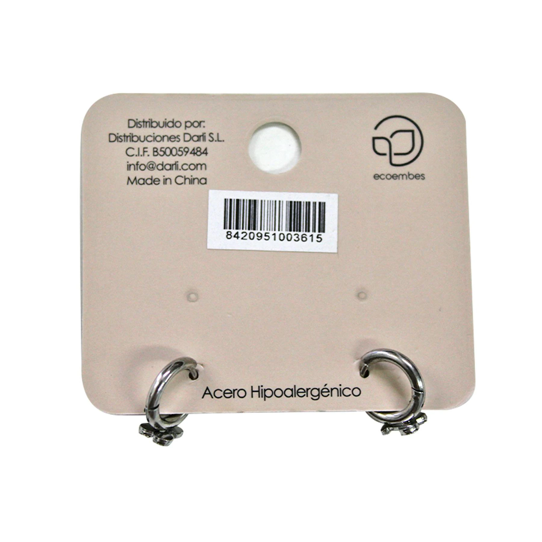 Brincos De Aço Prateado Mod 48 Accesoriomania