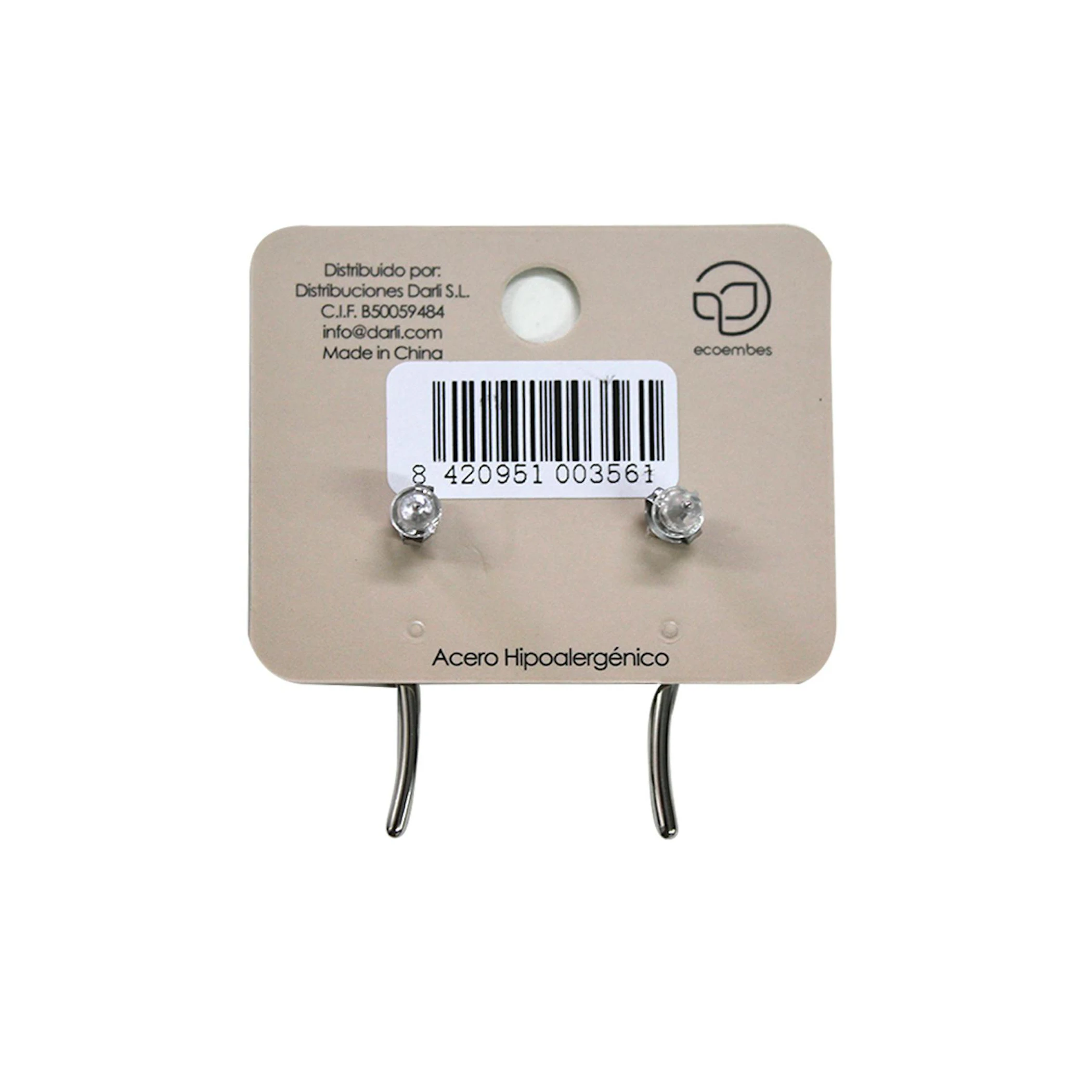 Brincos De Aço Prateado Modelo 54 Accesoriomania