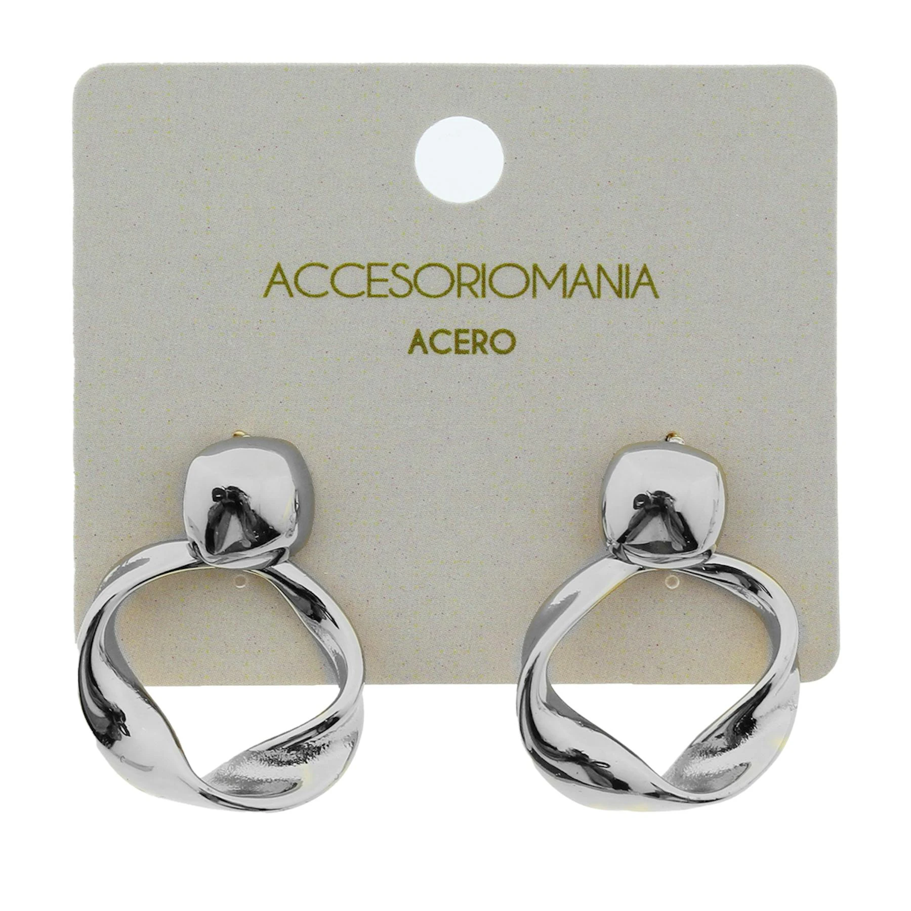 Brincos De Aço Prateado Modelo 57 Accesoriomania