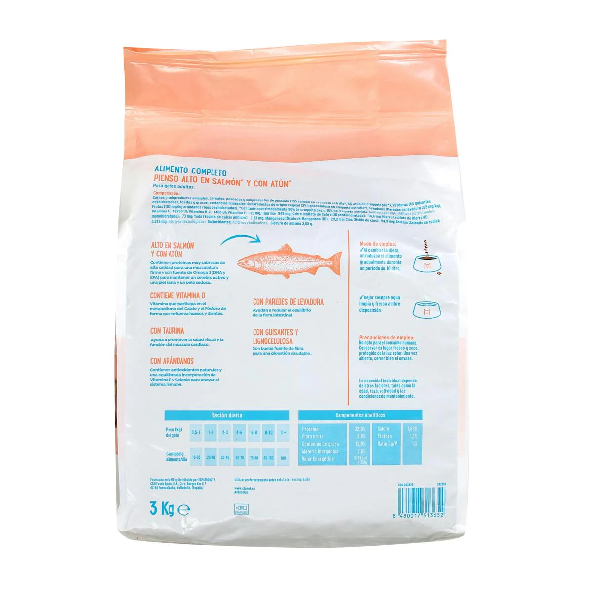Ração Gatos Adultos Salmão E Atum AS 3Kg