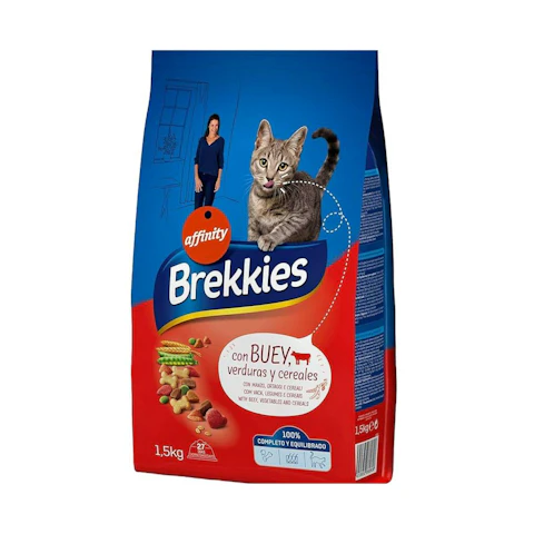 Pienso Gatos Buey Brekkies 1.5Kg