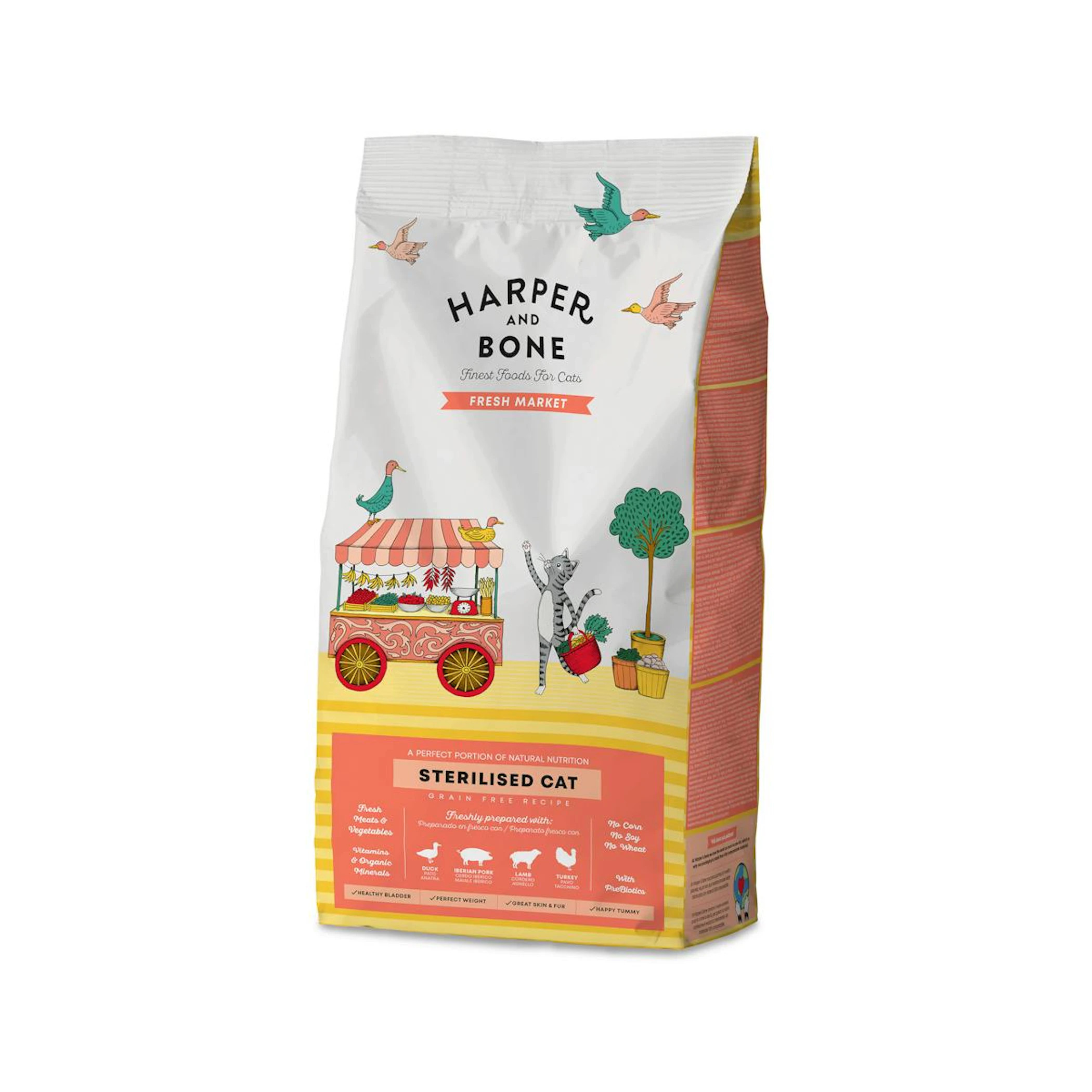 Ração Gatos Esterilizados Grain Free Fresh Market Harper & Bone 1.5 Kg