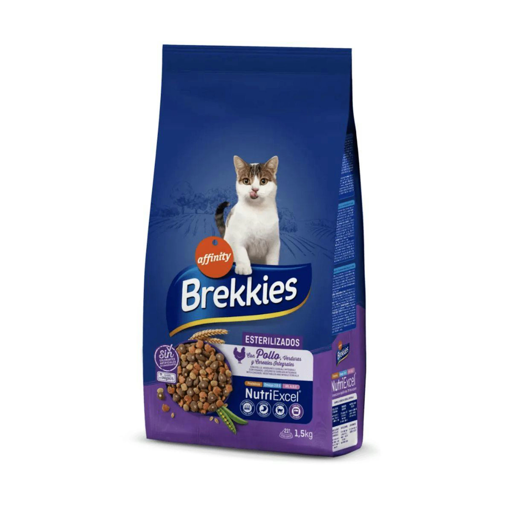 Pienso Gatos Esterilizados Pollo Brekkies 1.5Kg 0