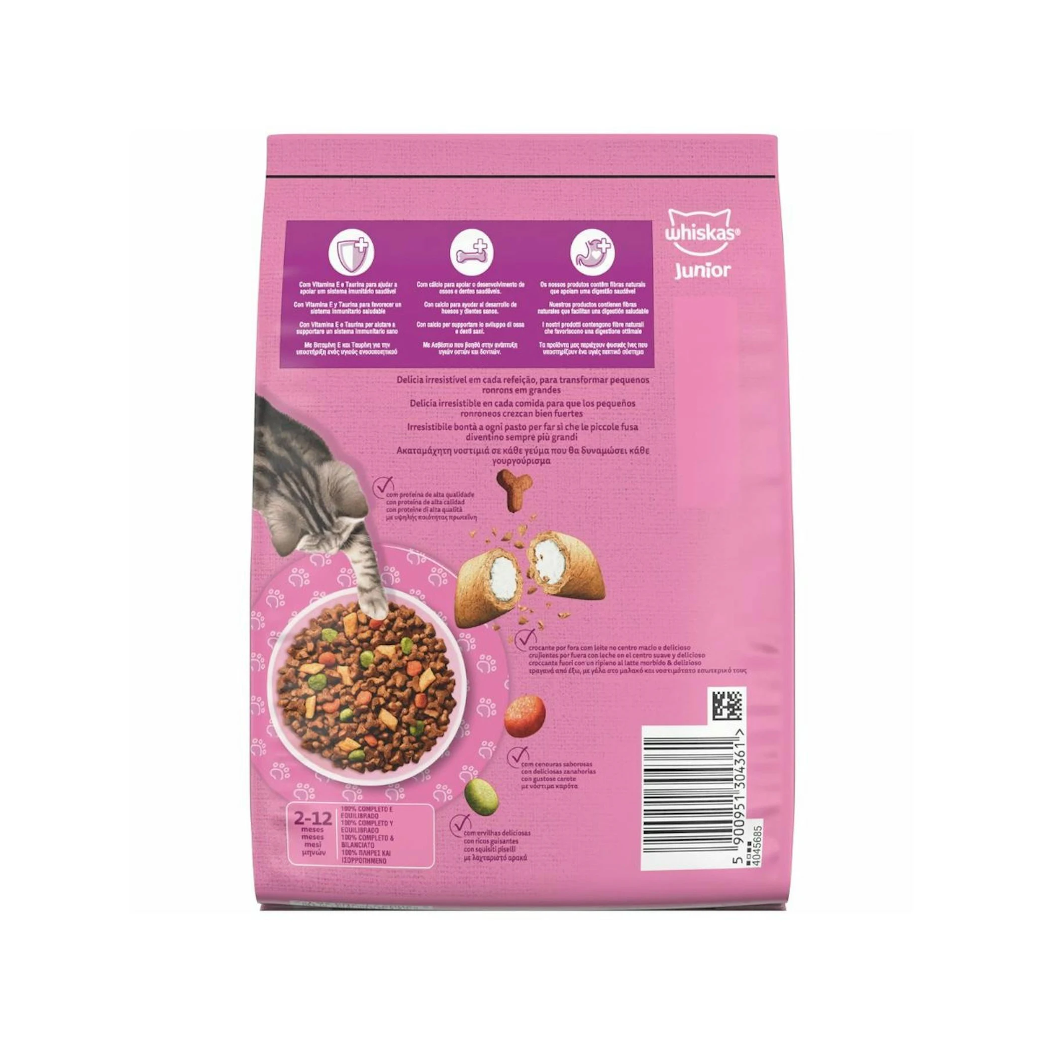 Pienso Gatos Junior Pollo Whiskas 800Gr