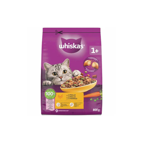 Pienso Gatos Pollo Whiskas 800Gr