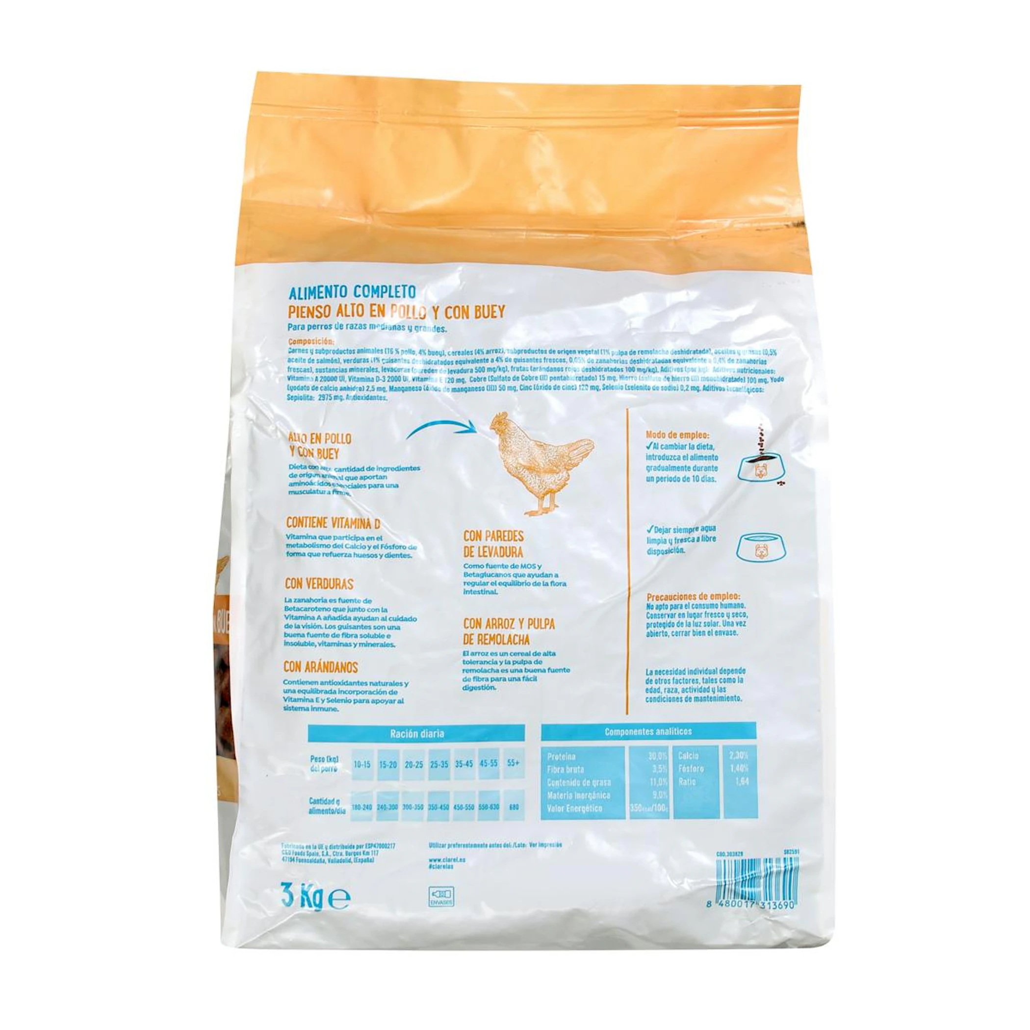 Pienso Perros Pollo Y Buey AS 3Kg