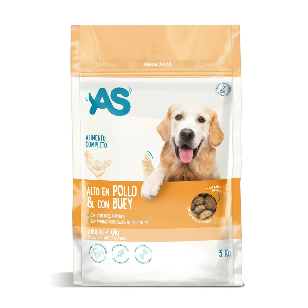 Pienso Perros Pollo Y Buey AS 3Kg