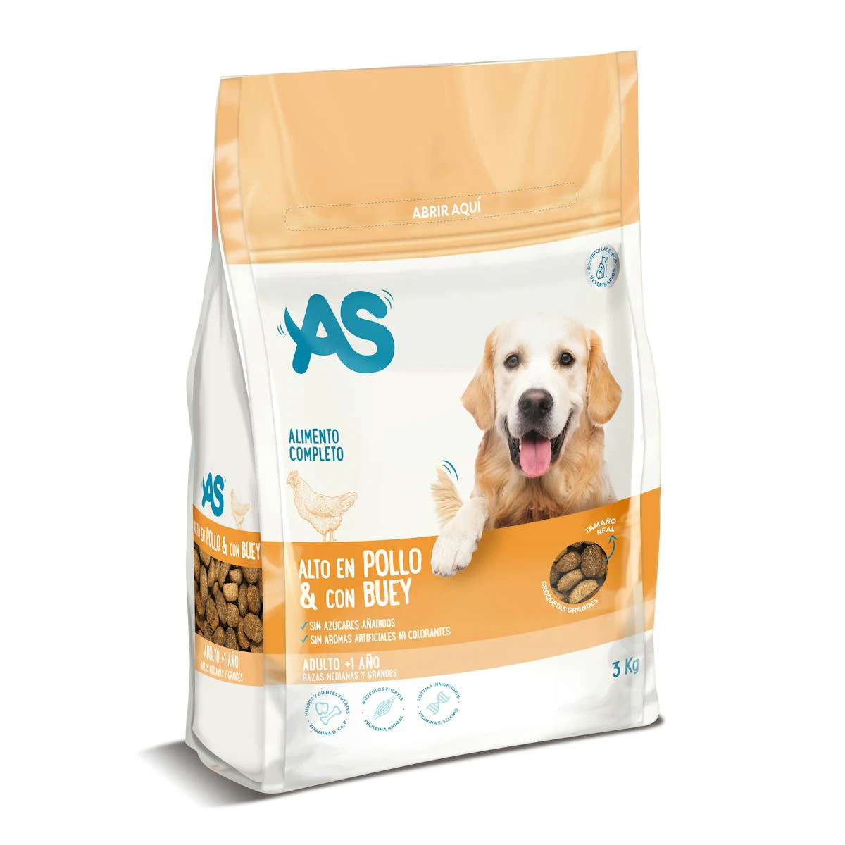Pienso Perros Pollo Y Buey AS 3Kg