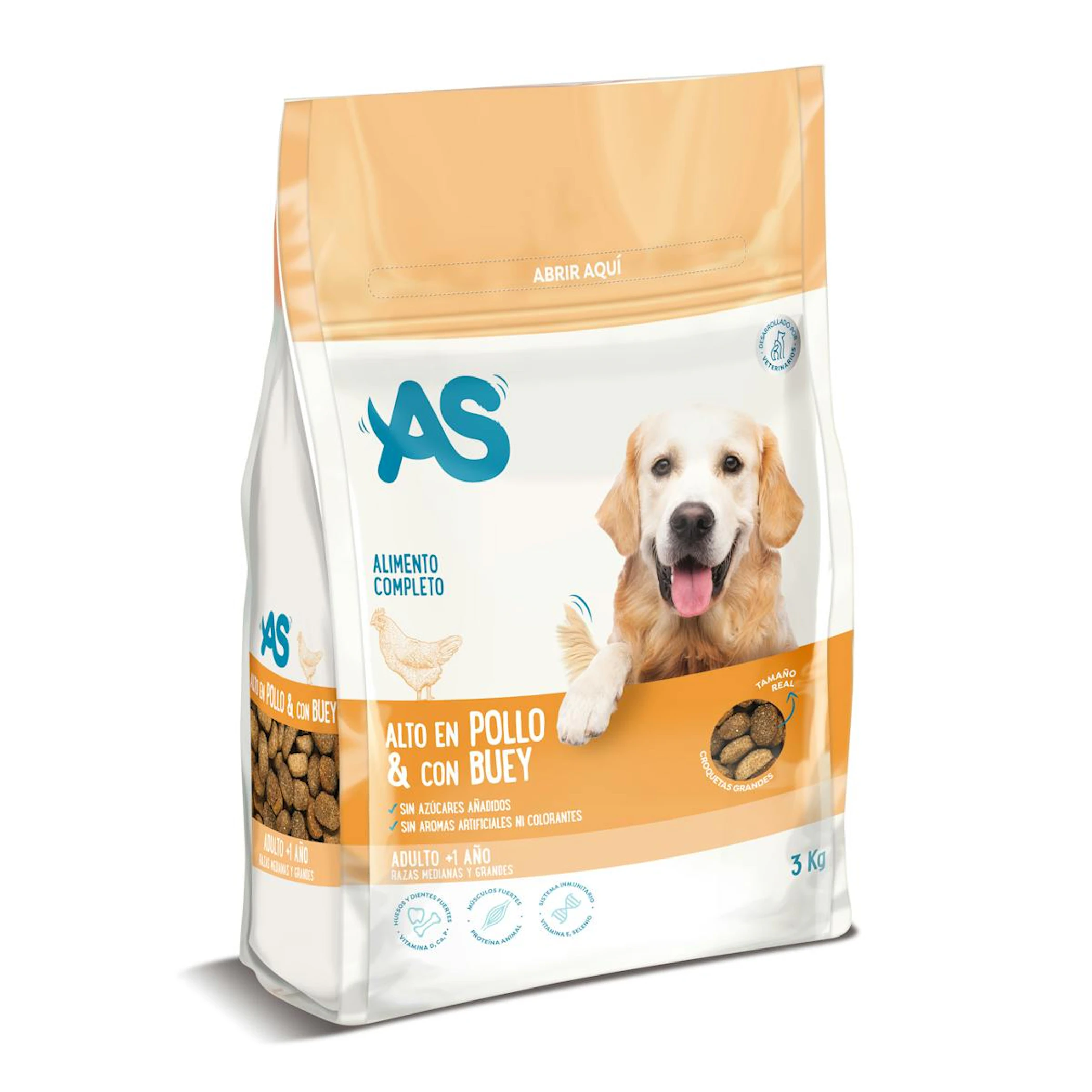 Pienso Perros Pollo Y Buey AS 3Kg