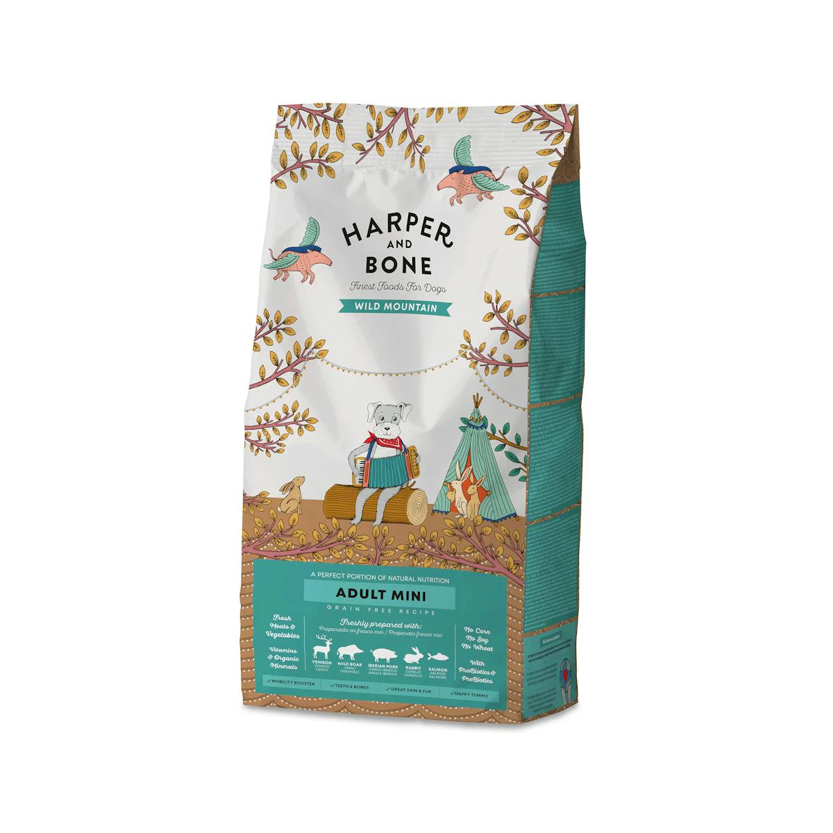 Ração Cães Mini Wild Mountain Harper & Bone 1.5Kg