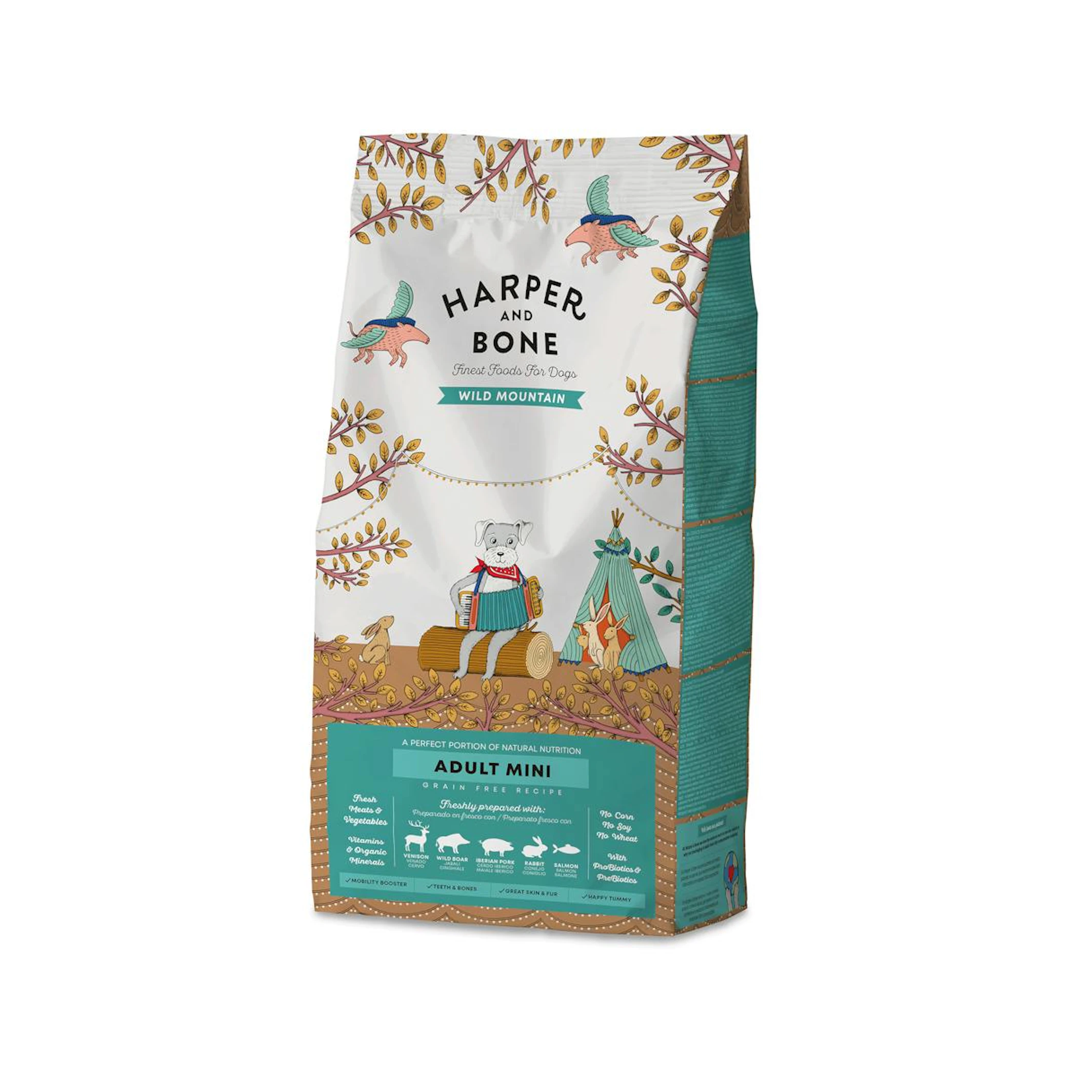 Ração Cães Mini Wild Mountain Harper & Bone 1.5Kg