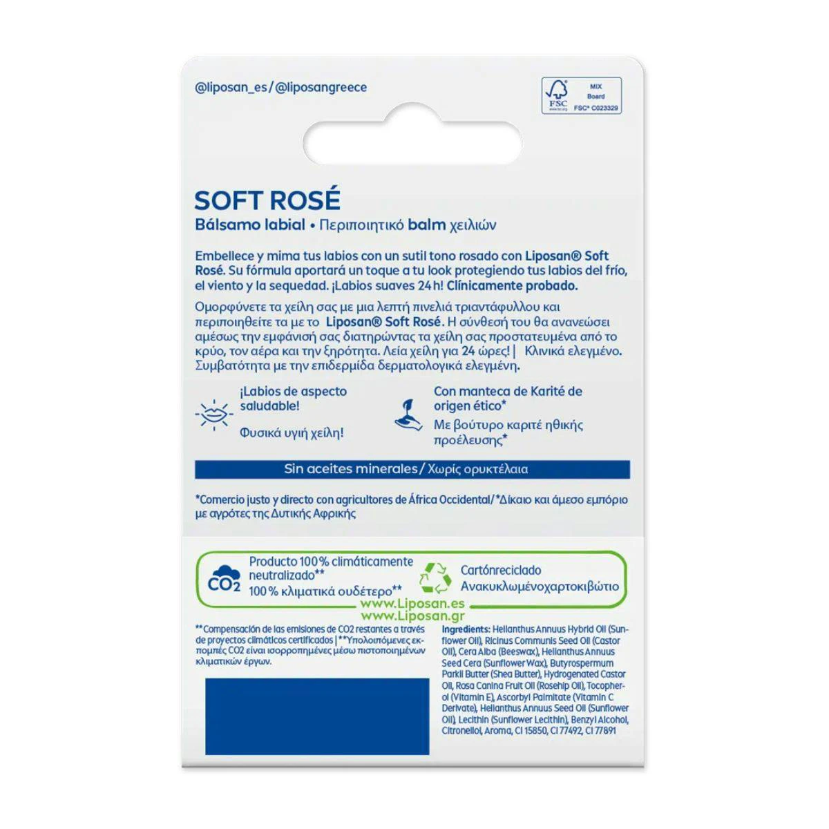 Bálsamo Labial Soft Rose Liposan