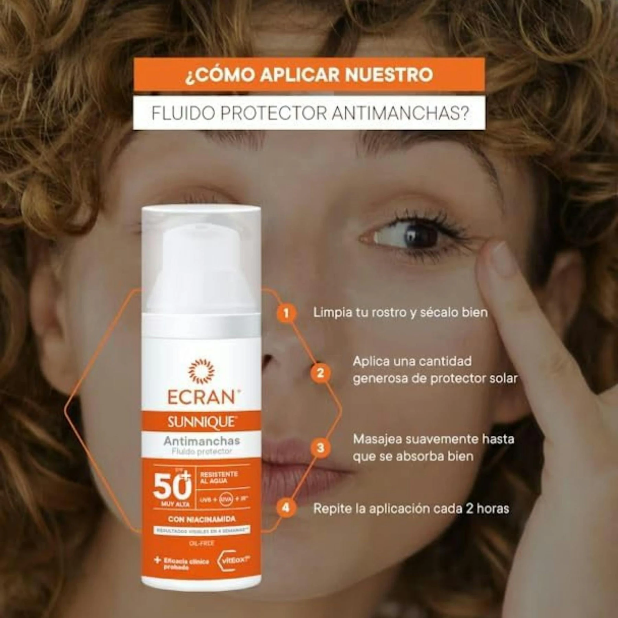 Protector Solar Facial Antimanchas SPF 50+ Ecran Sunnique 50Ml