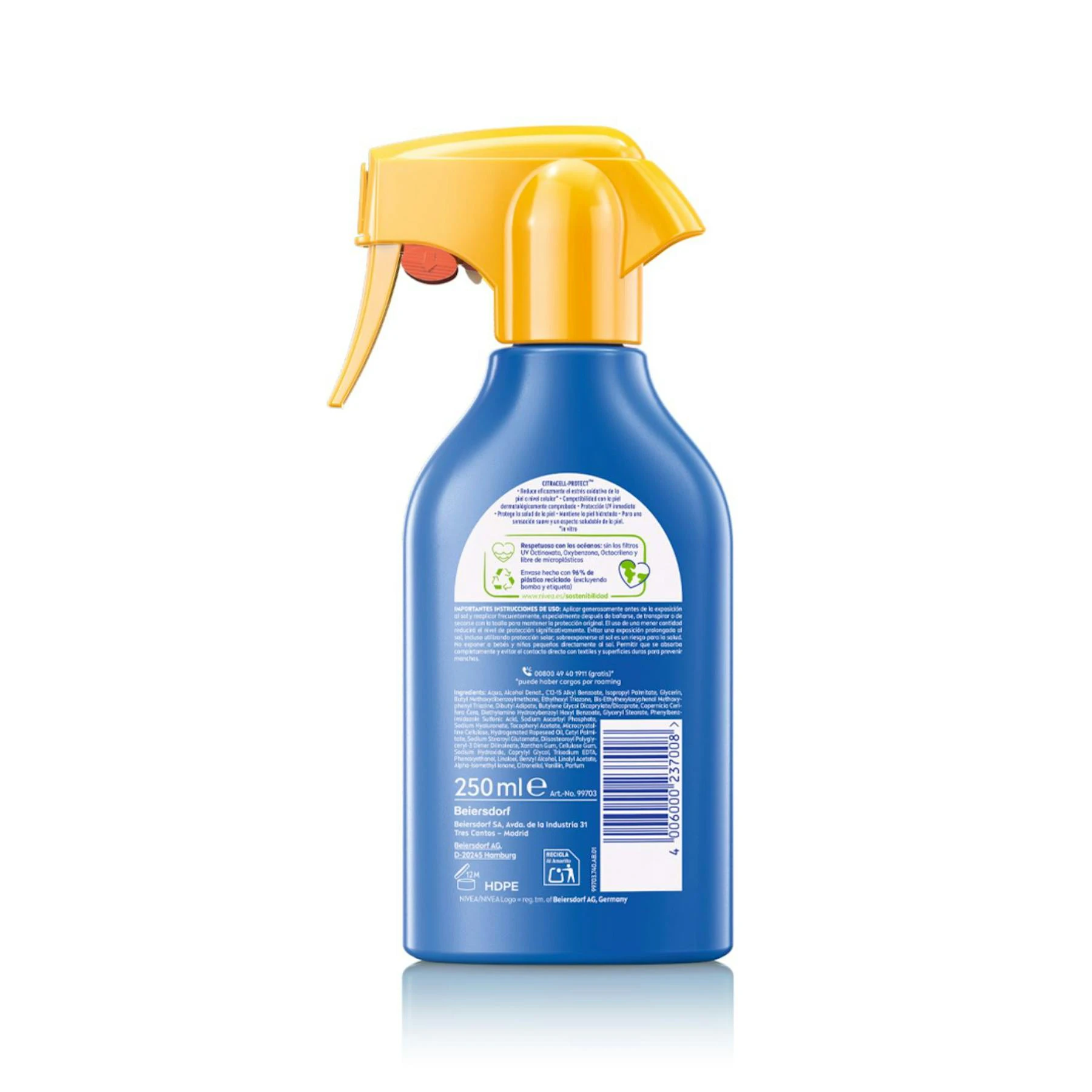 Protector Solar Spray Protege & Hidrata SPF50+ Nivea 250Ml