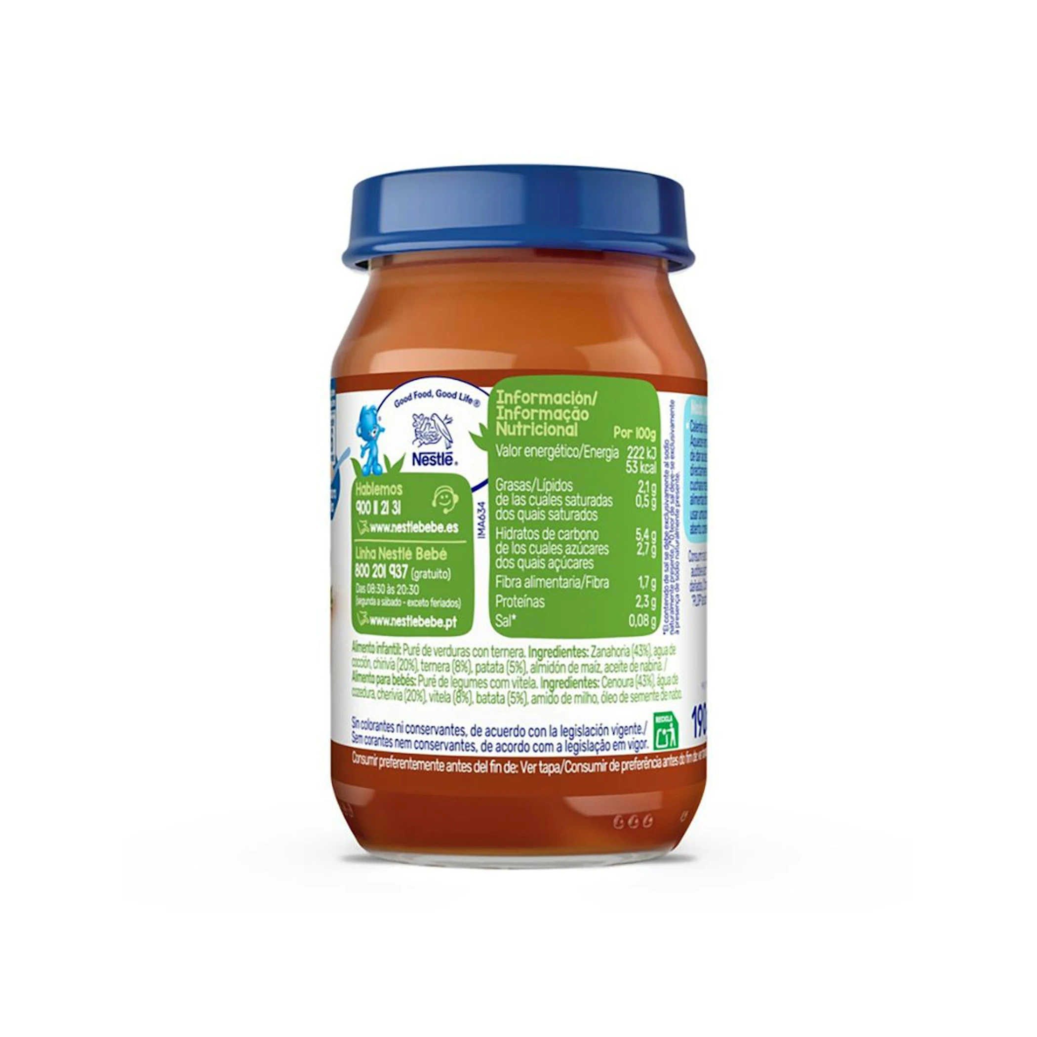 Frasquinho Jardineira De Vitela Nestlé 190Gr