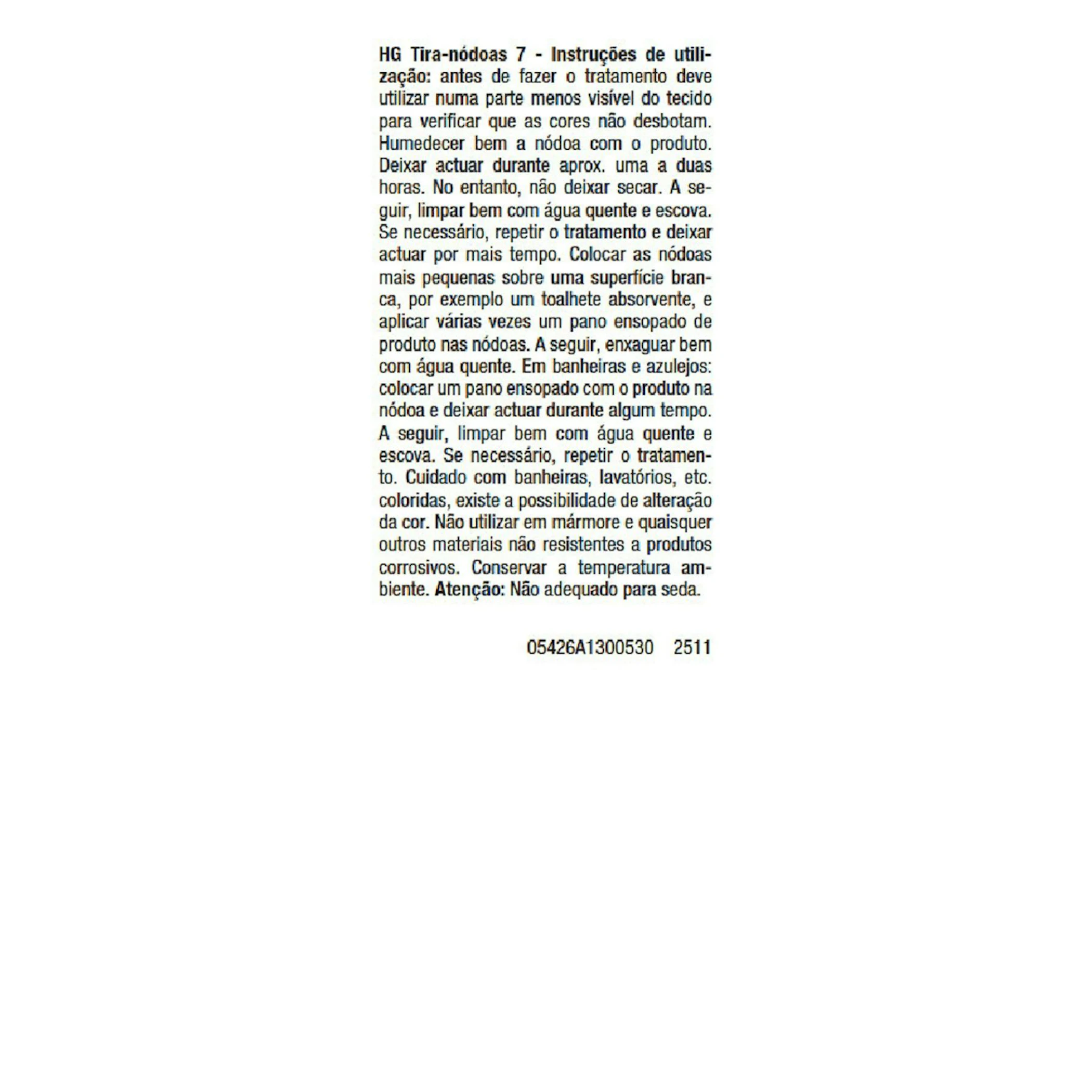 Removedor De Manchas Nº7 HG 50Ml