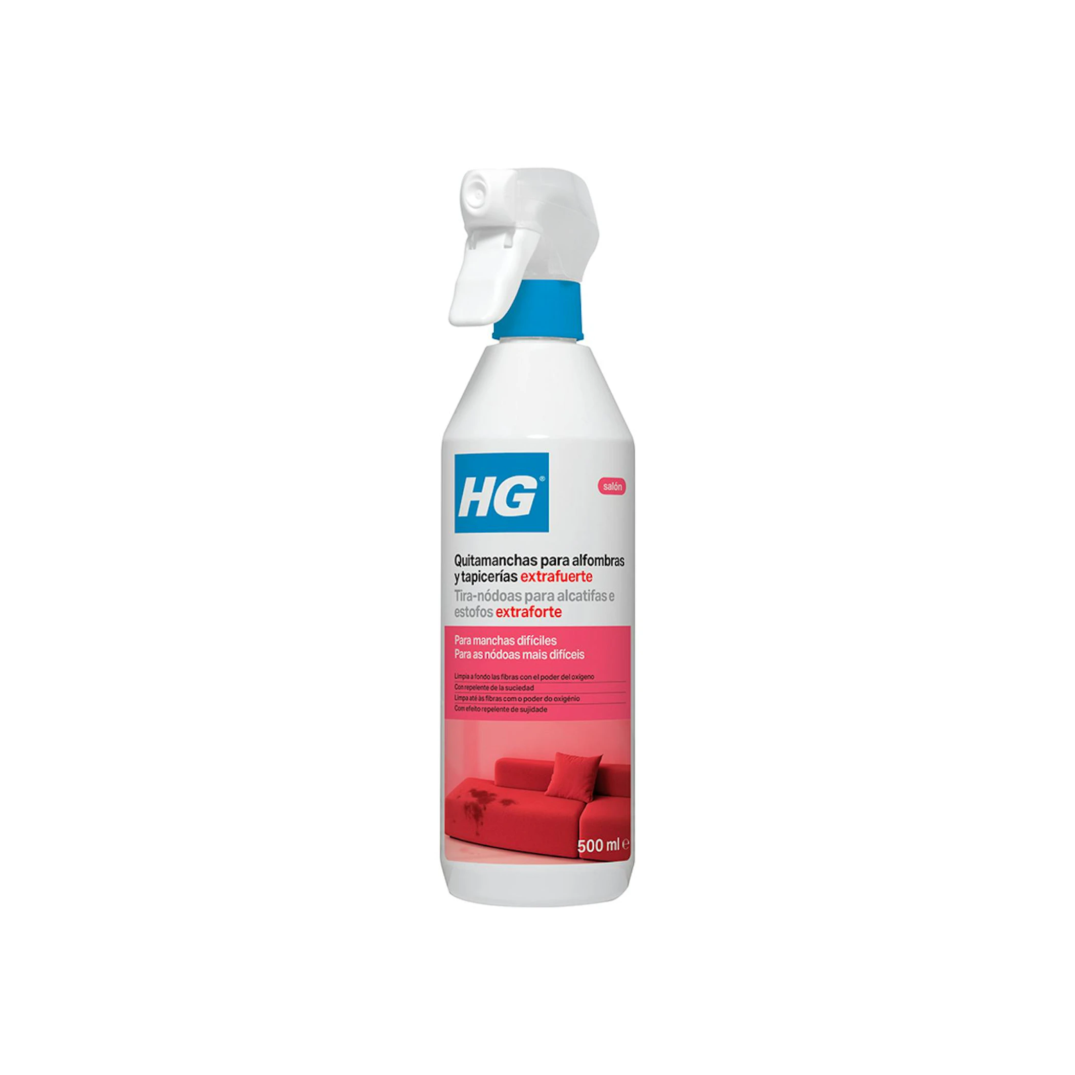 Quitamanchas Para Alfombras Y Tapicerías Extrafuerte HG 500Ml 0