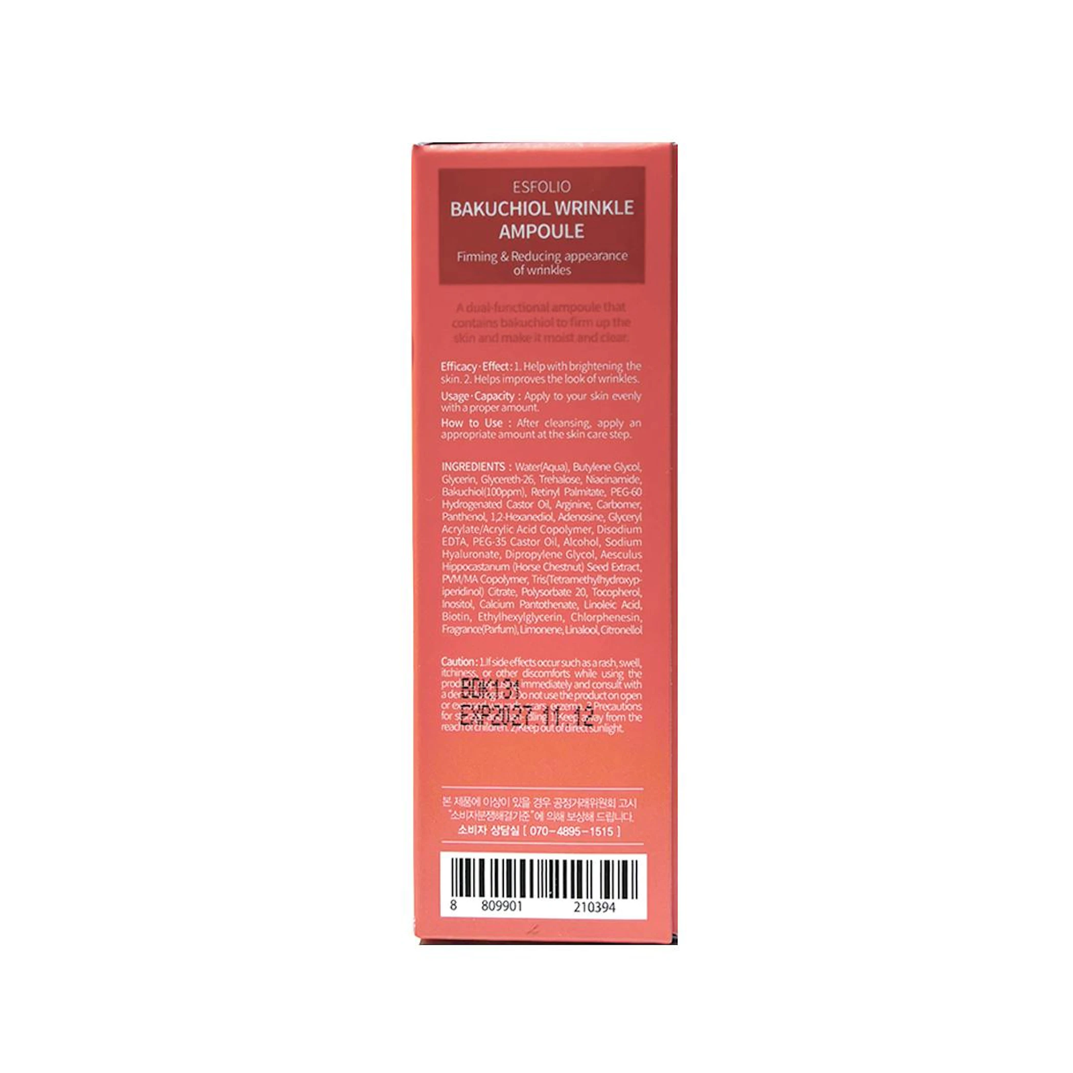 Sérum Bakuchiol Wrinkle Ampoule Esfolio 30Ml