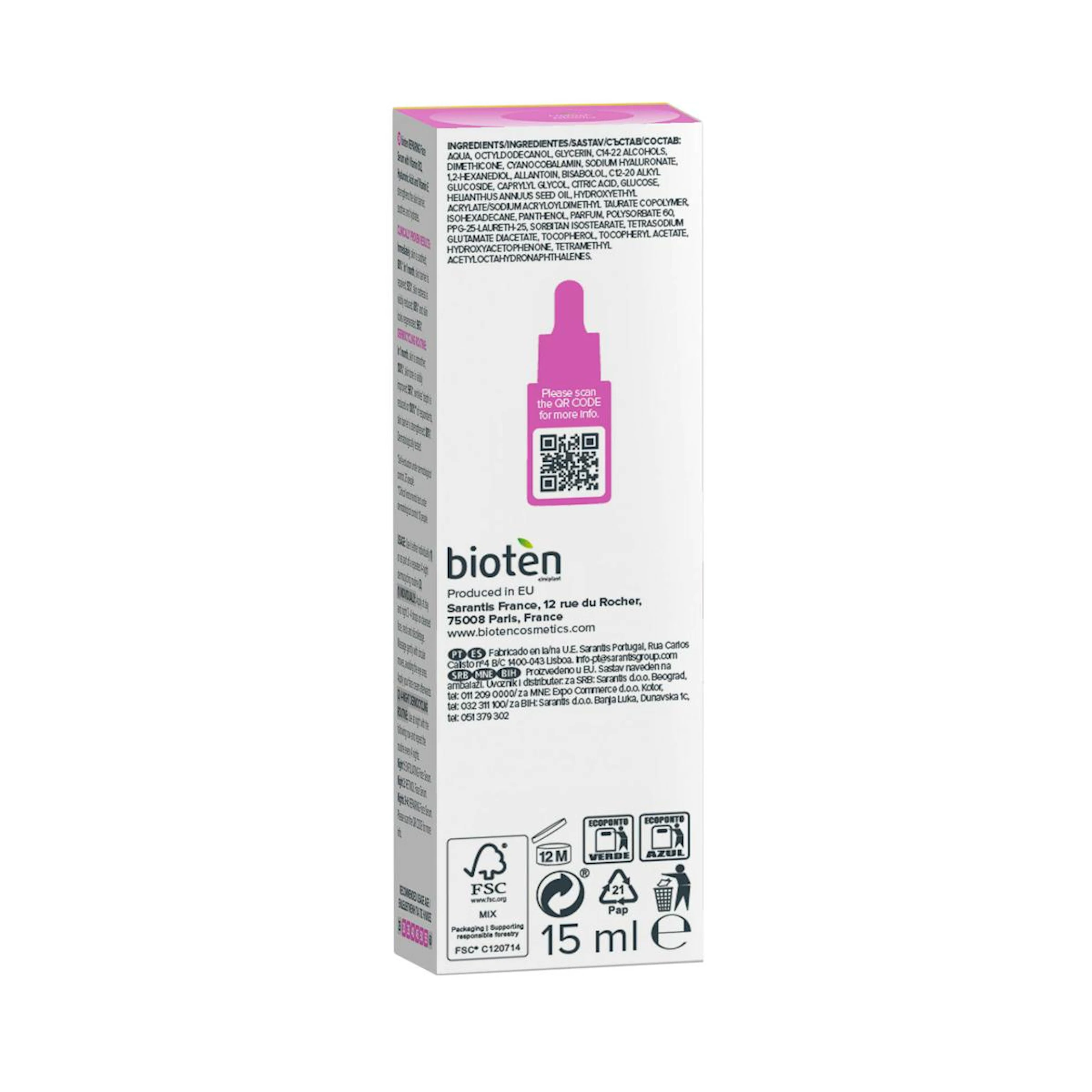 Sérum Reparador Dermocycling B12 Bioten 15Ml