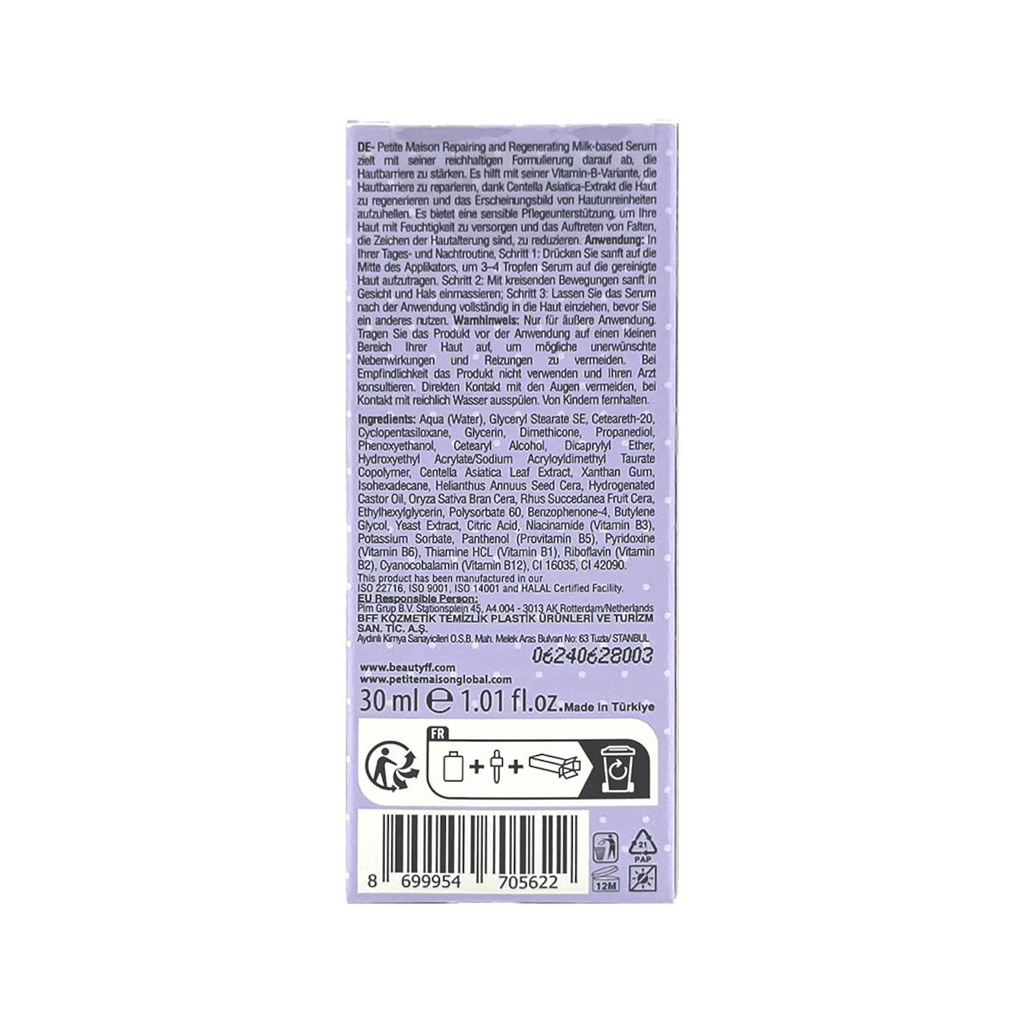 Sérum Facial Leche Reparadora Y Regeneradora Petite Maison 30Ml