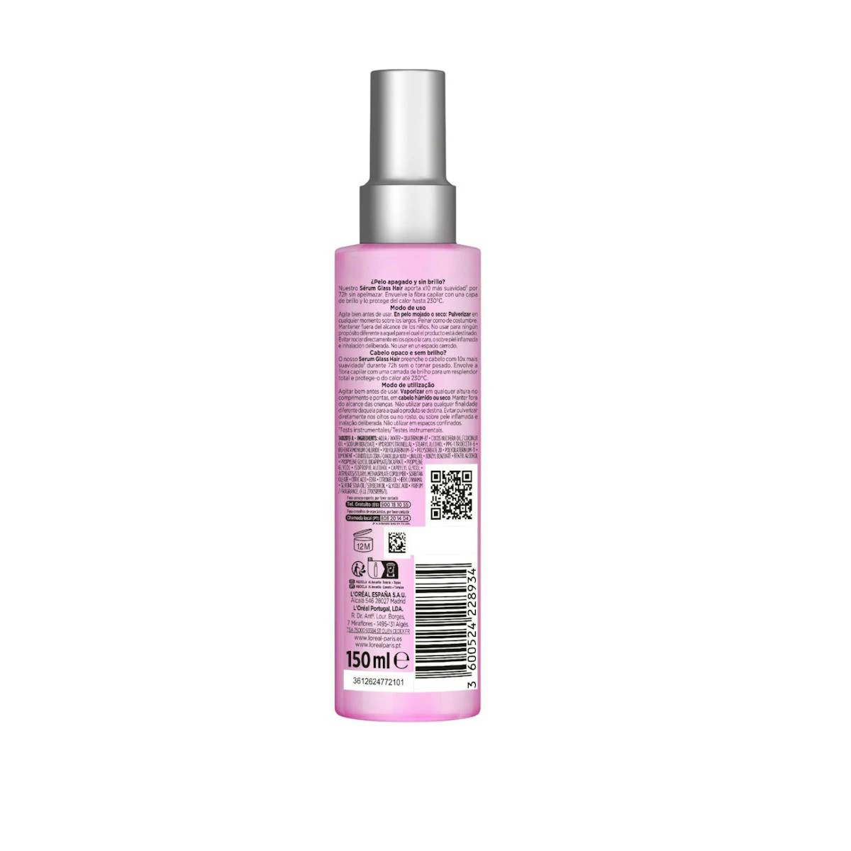 Sérum Glycolic Gloss Glass Hair Elvive 150Ml